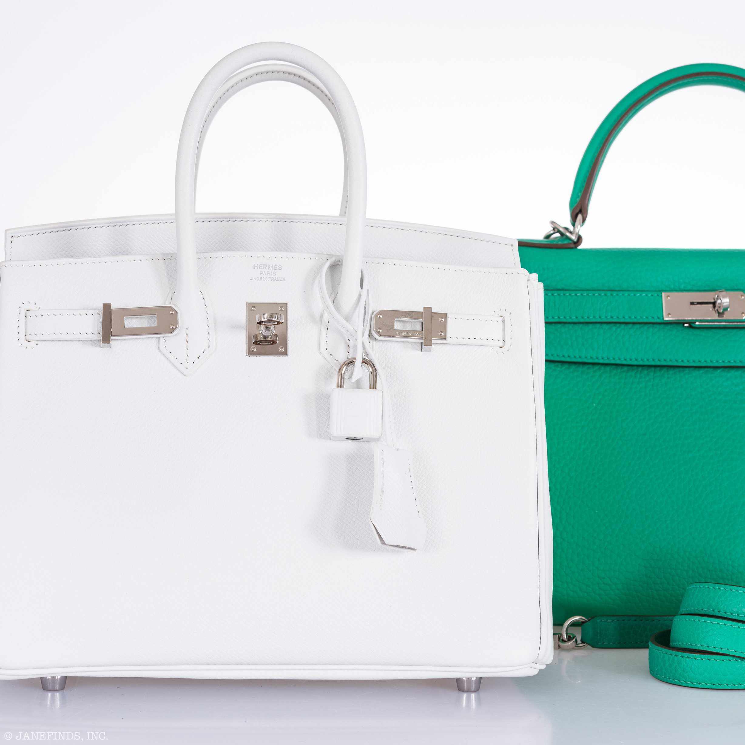 Hermès Birkin 25 White Epsom Palladium Hardware