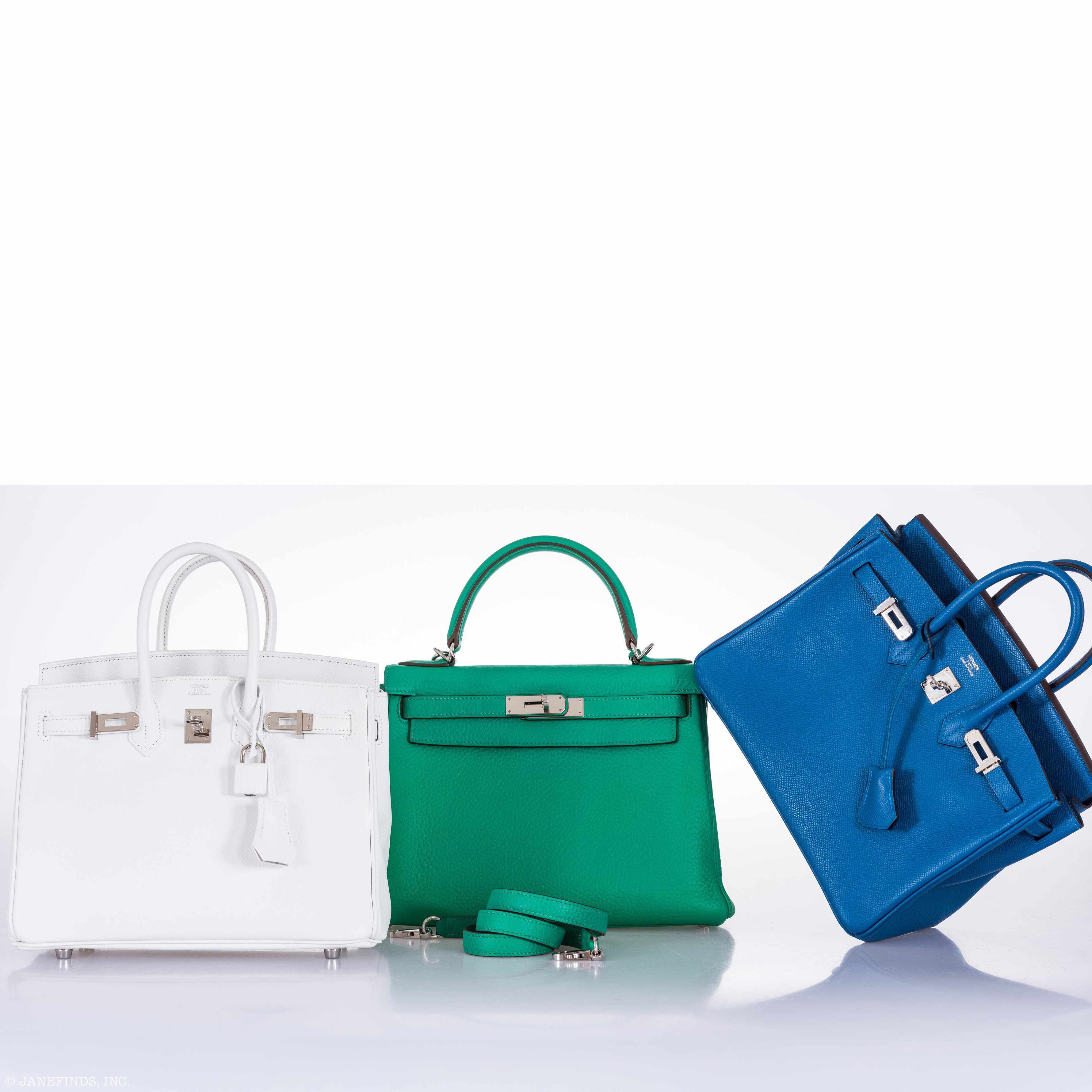 Hermès Birkin 25 White Epsom Palladium Hardware
