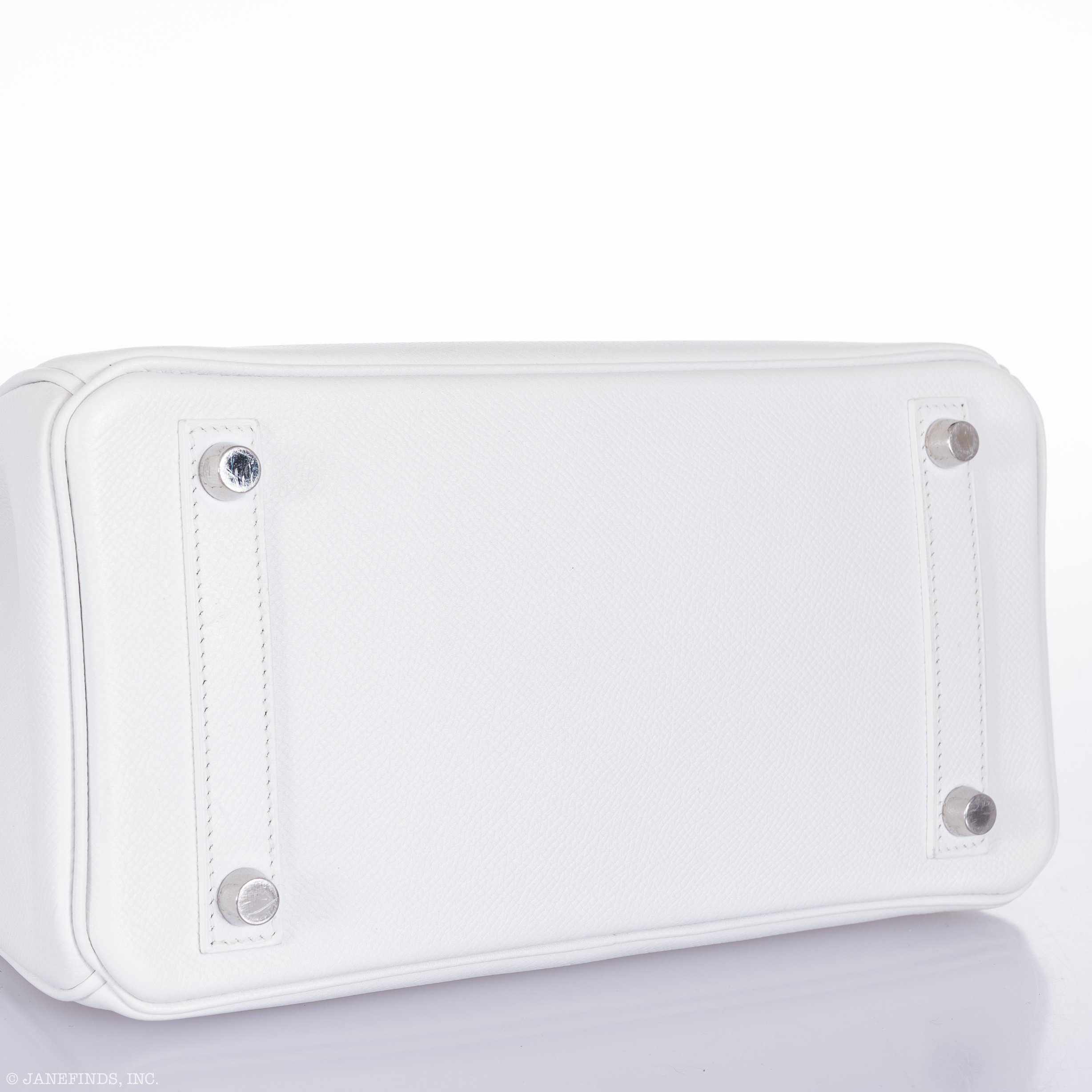 Hermès Birkin 25 White Epsom Palladium Hardware