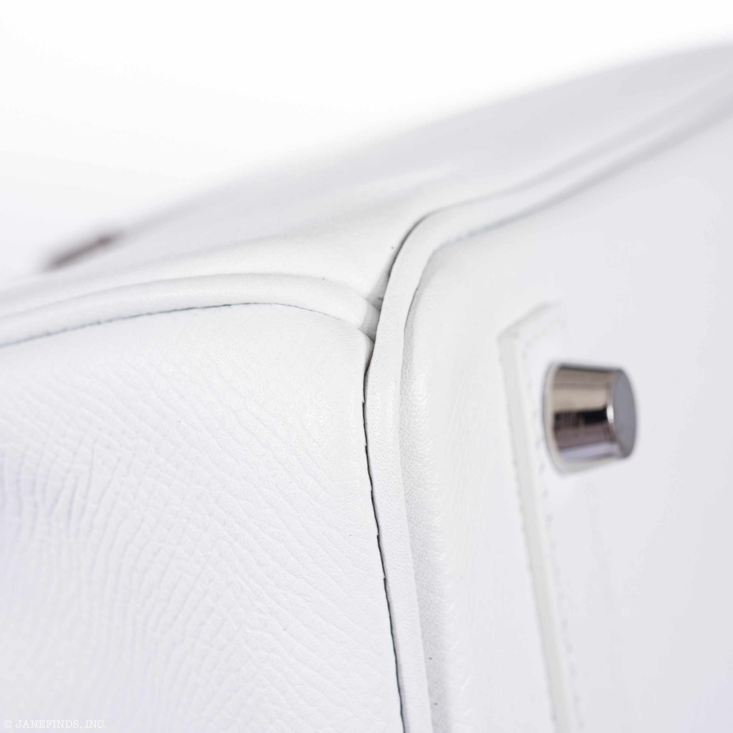Hermès Birkin 25 White Epsom Palladium Hardware