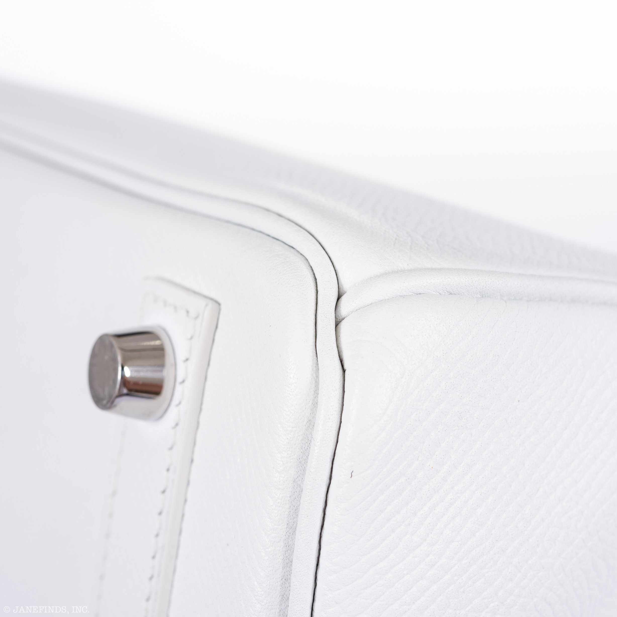 Hermès Birkin 25 White Epsom Palladium Hardware