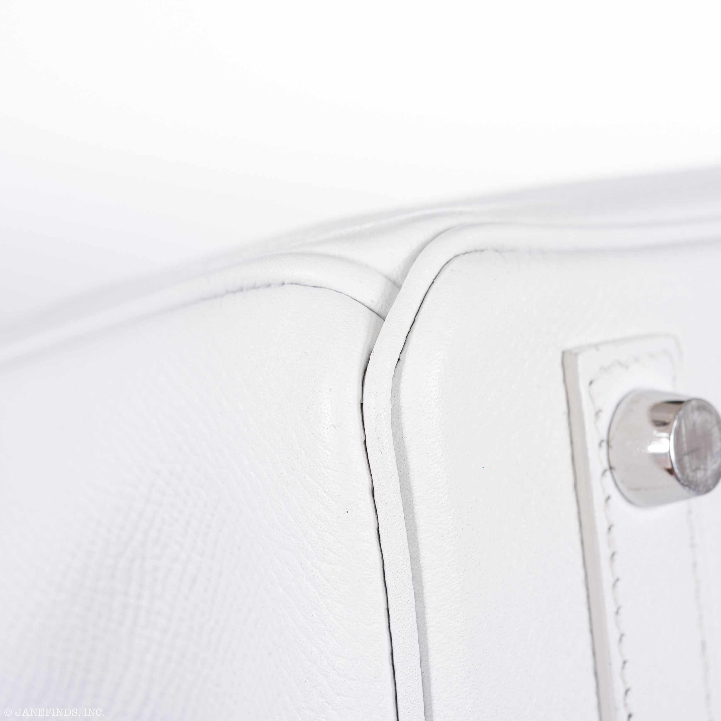 Hermès Birkin 25 White Epsom Palladium Hardware