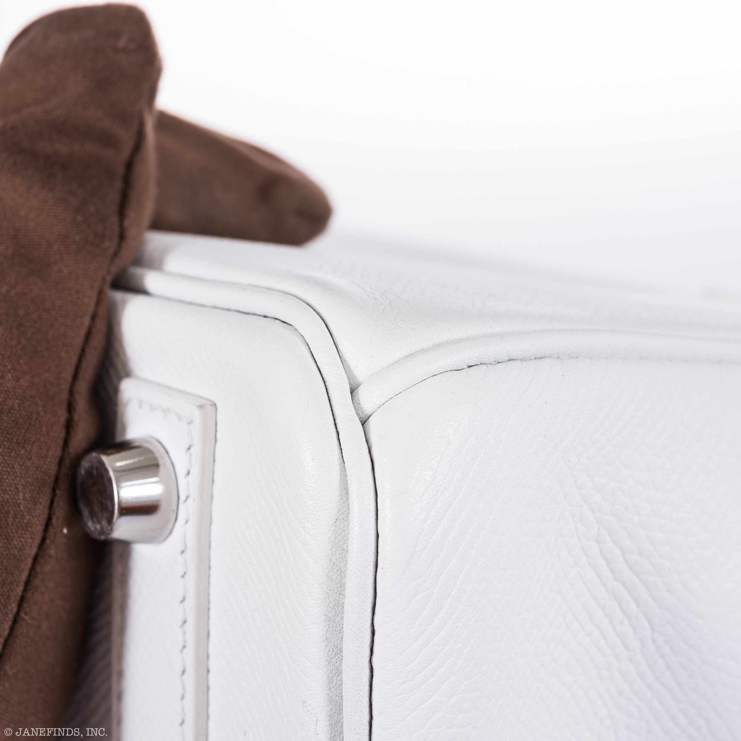 Hermès Birkin 25 White Epsom Palladium Hardware