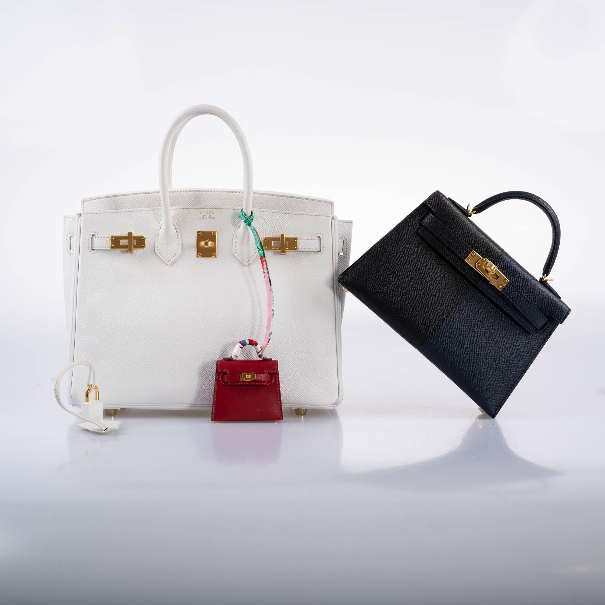 Hermès Birkin 25 White Epsom with Gold Hardware - 2008, L Square