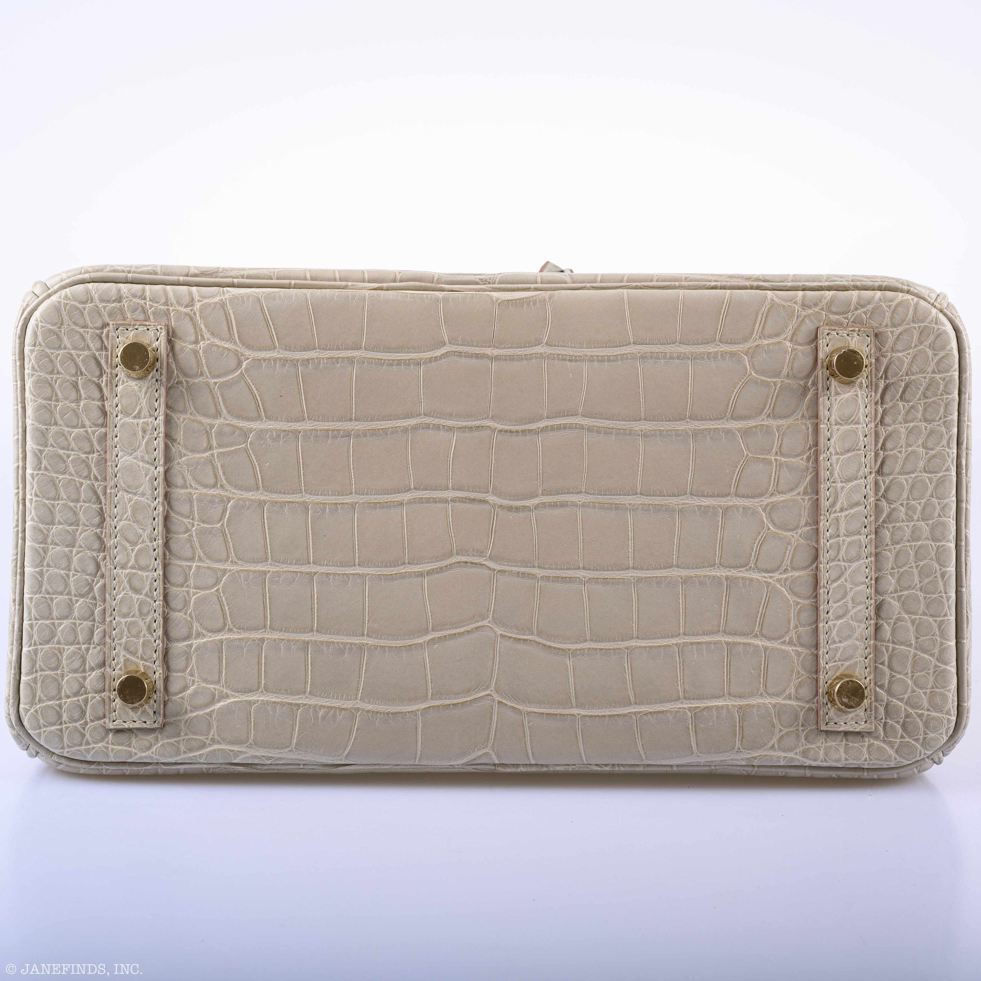 Hermès Birkin 30 Beton Matte Alligator Gold Hardware - A