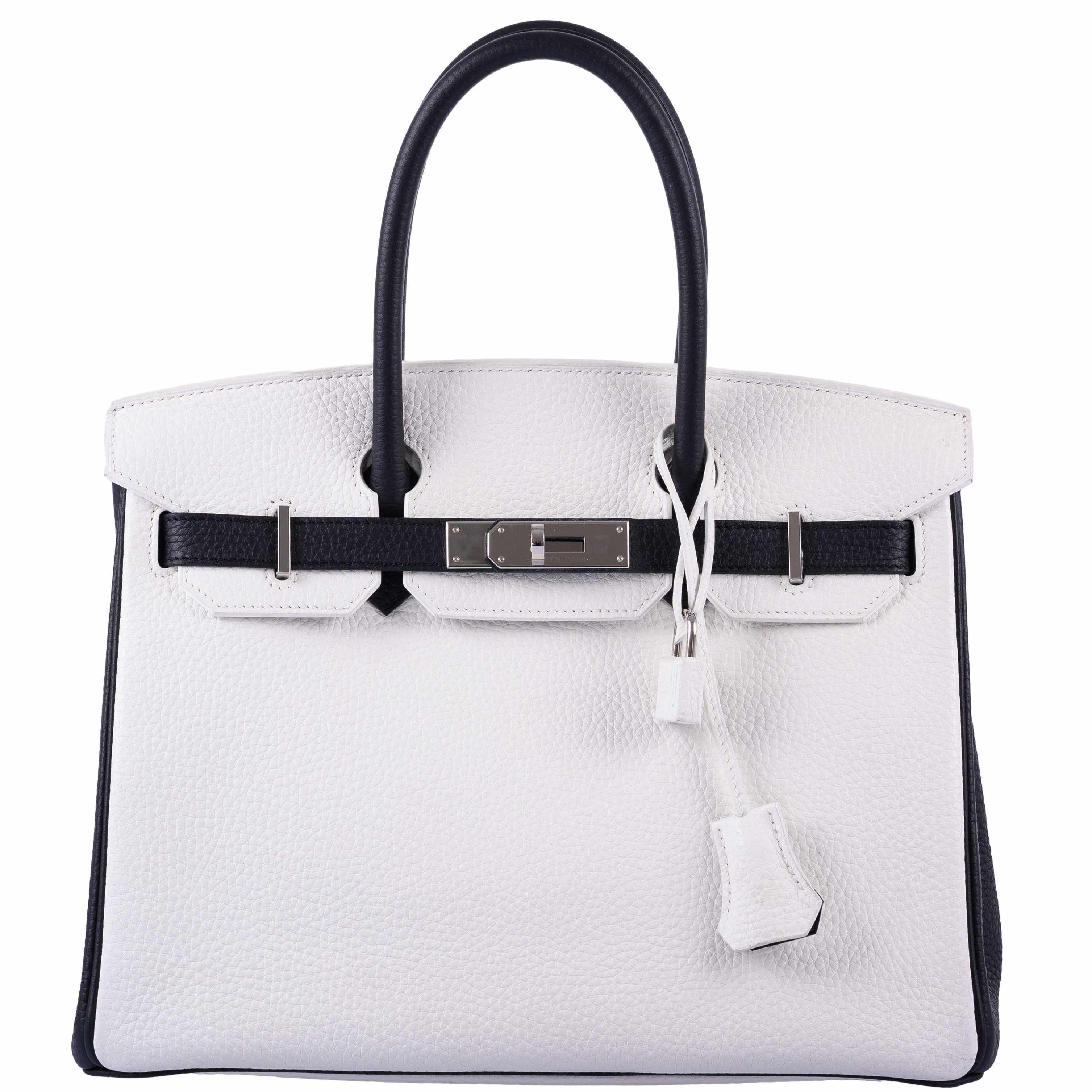 Hermès Birkin 30 Bi-Color Black & White Togo Palladium Hardware - 2018, C
