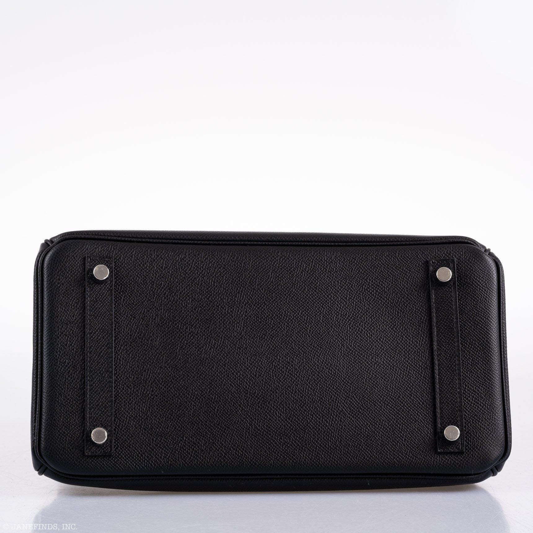 Hermès Birkin 30 Black Epsom Palladium Hardware - 2020, Y