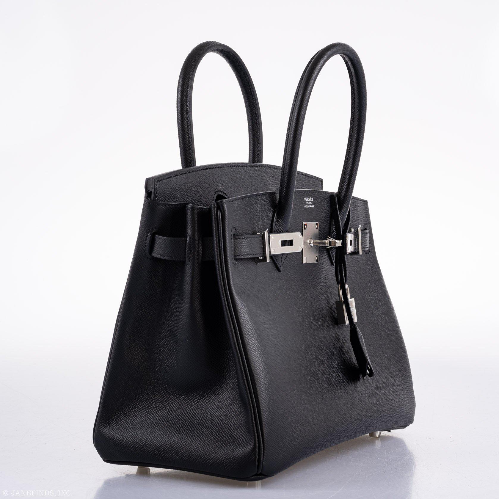 Hermès Birkin 30 Black Epsom Palladium Hardware - 2020, Y
