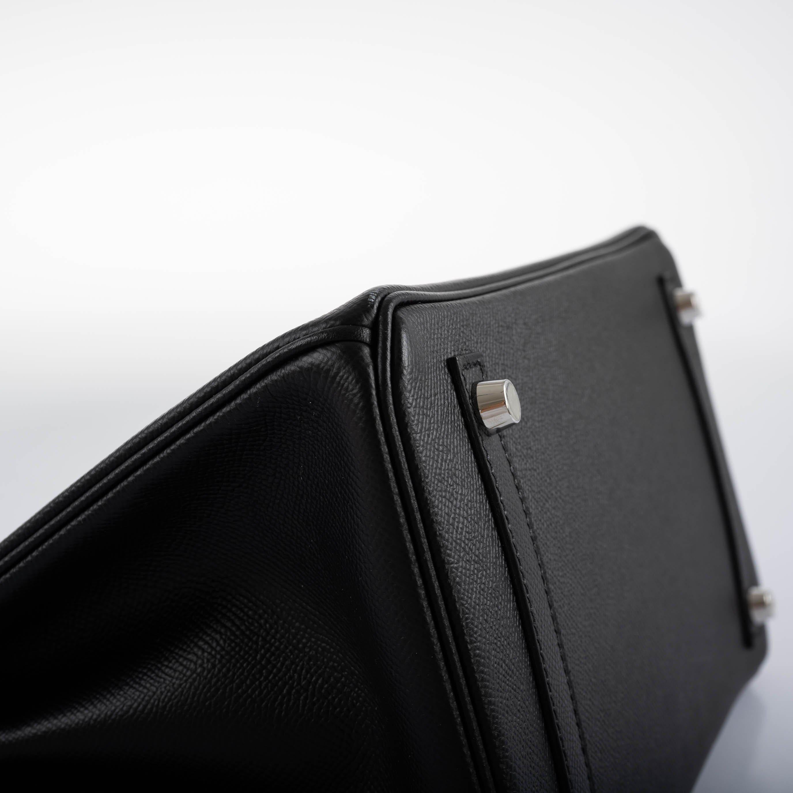 Hermès Birkin 30 Black Epsom with Palladium Hardware - 2019, D