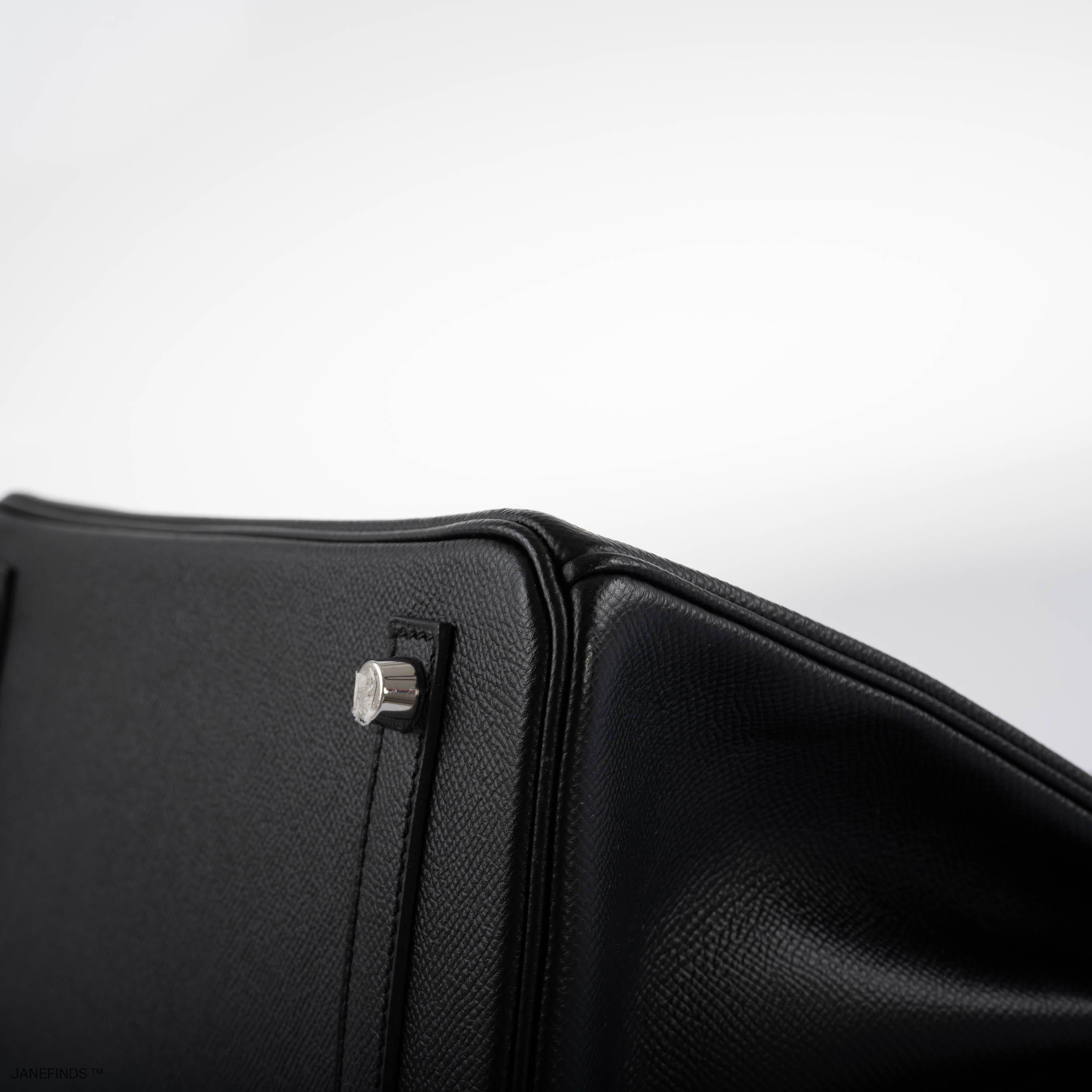 Hermès Birkin 30 Black Epsom with Palladium Hardware - 2019, D