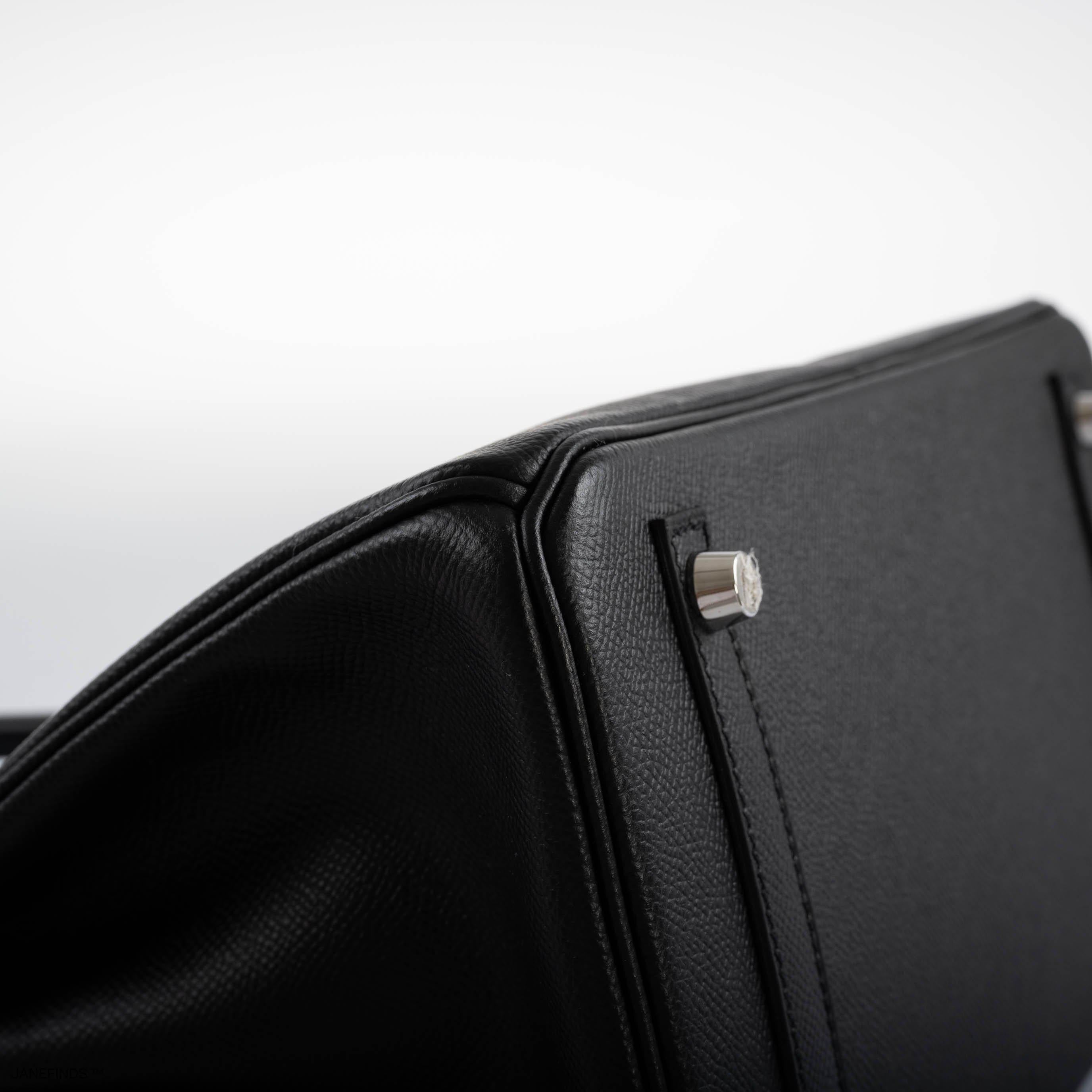 Hermès Birkin 30 Black Epsom with Palladium Hardware - 2019, D