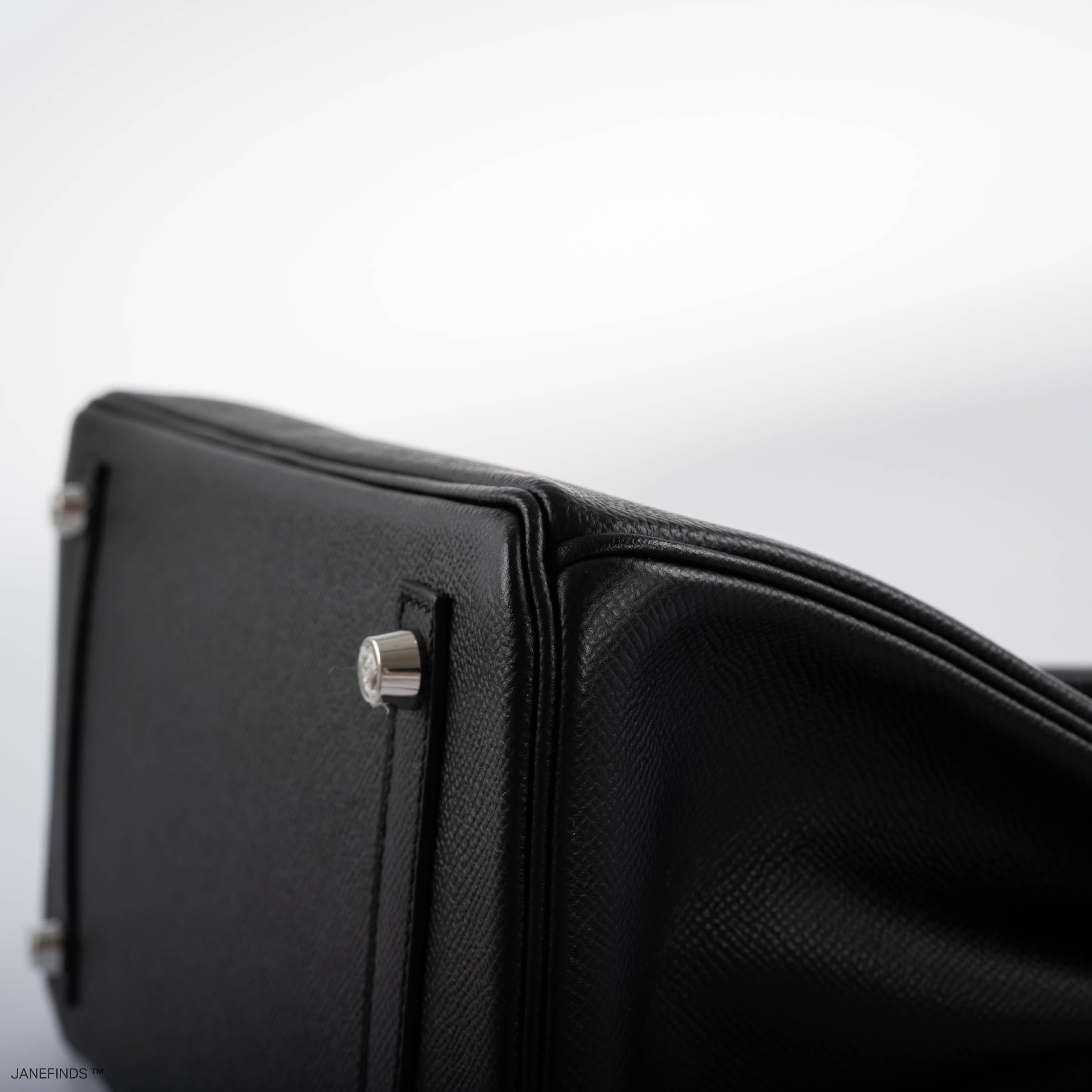 Hermès Birkin 30 Black Epsom with Palladium Hardware - 2019, D