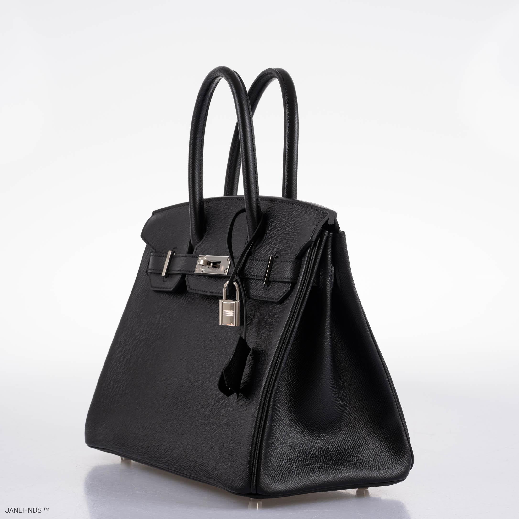 Hermès Birkin 30 Black Epsom with Palladium Hardware - 2021, Z