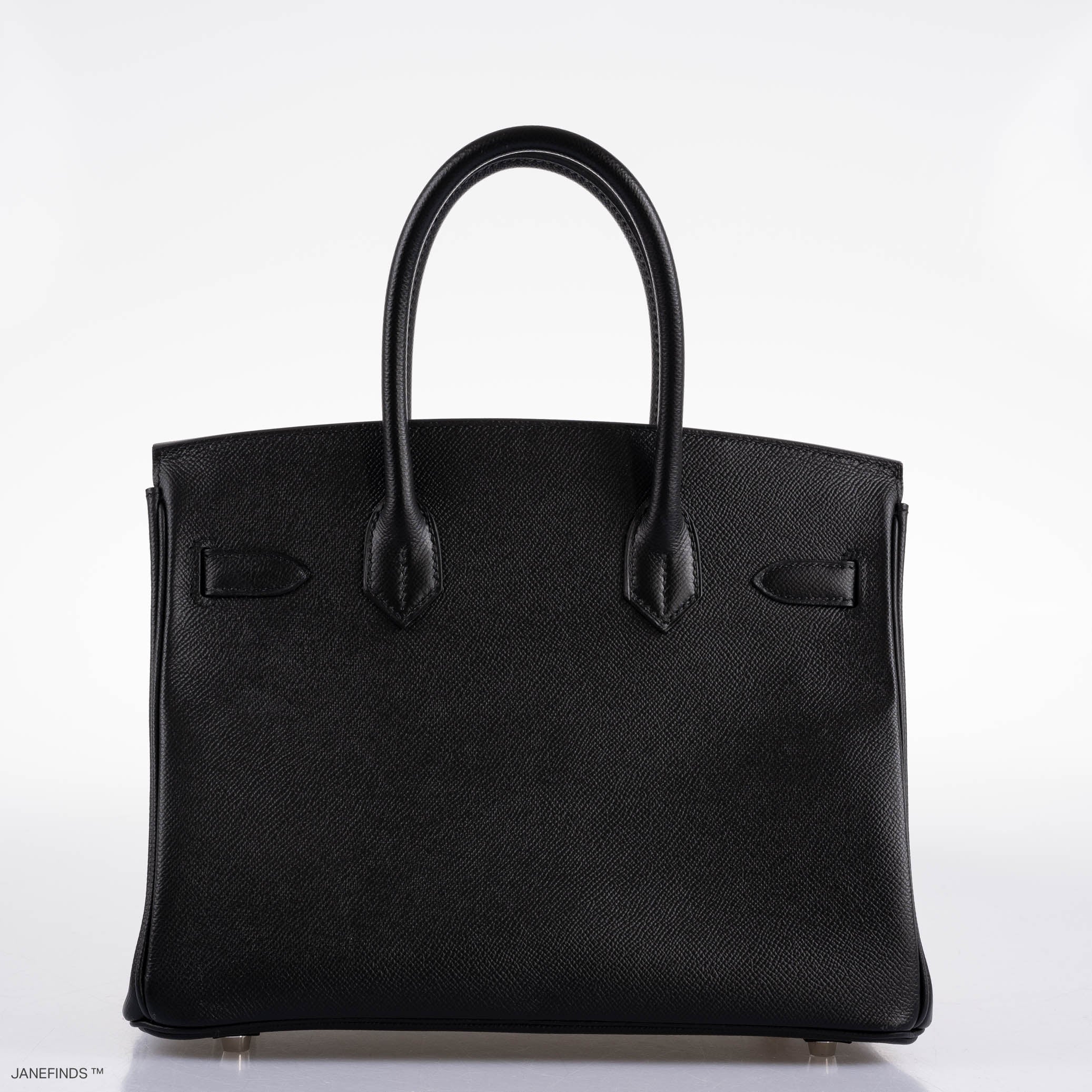 Hermès Birkin 30 Black Epsom with Palladium Hardware - 2021, Z