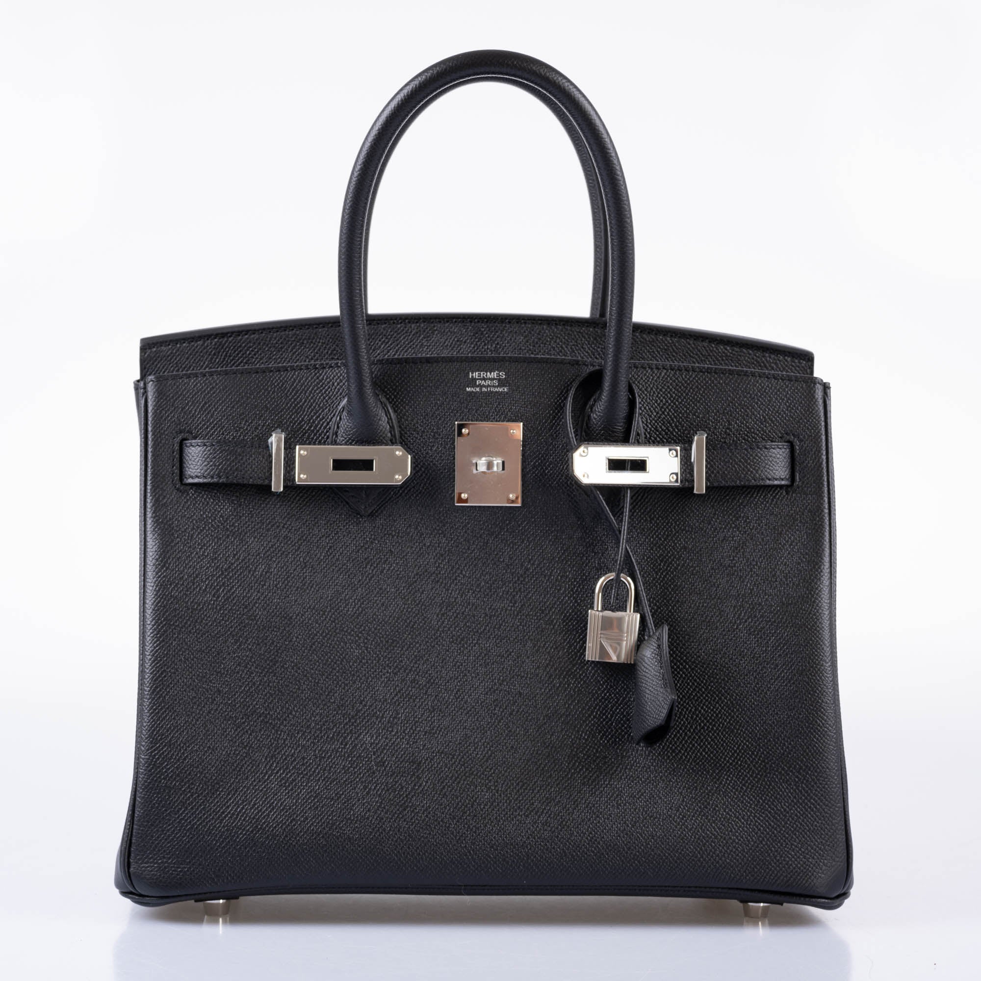 Hermès Birkin 30 Black Epsom with Palladium Hardware - 2021, Z