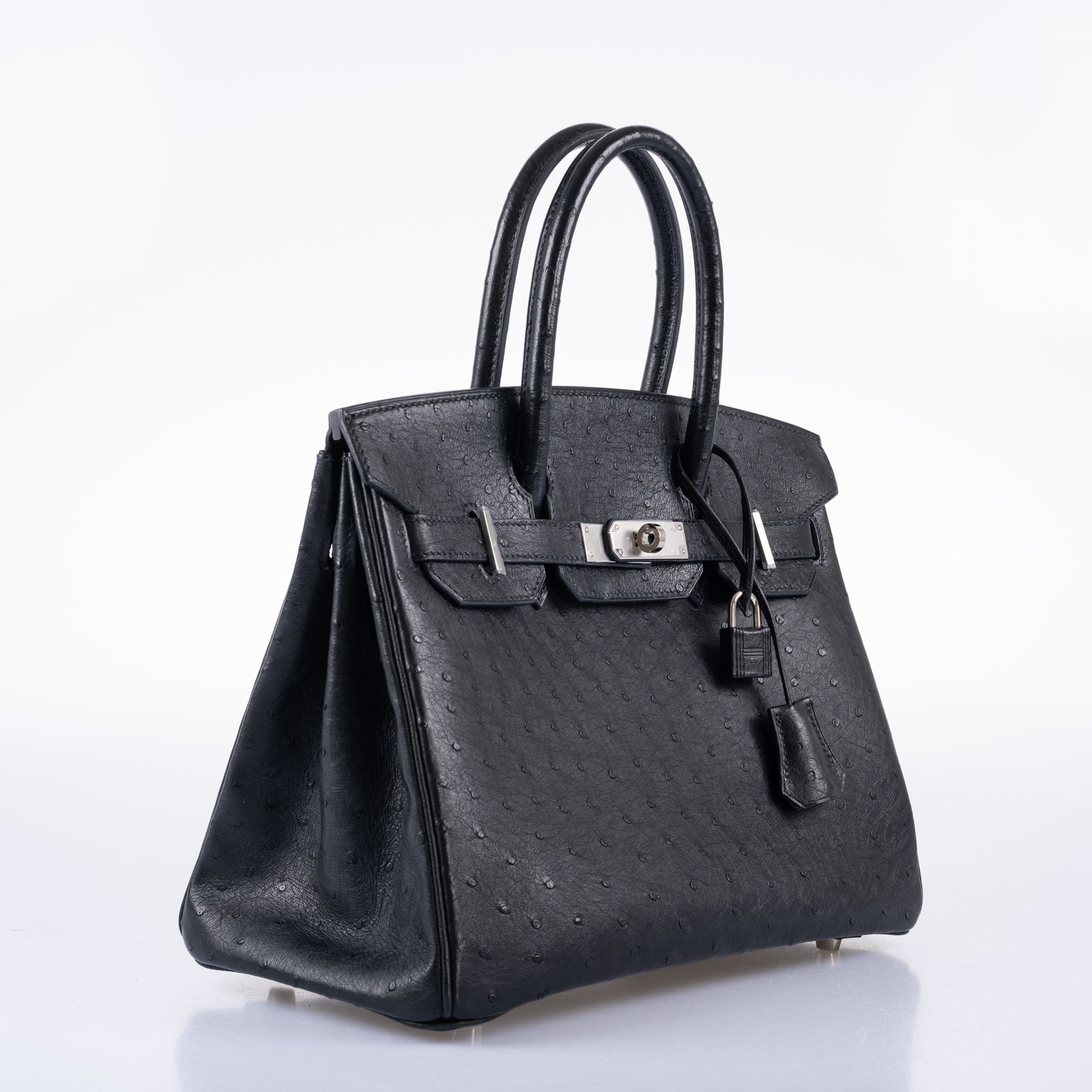 Hermès Birkin 30 Black Ostrich with Palladium Hardware