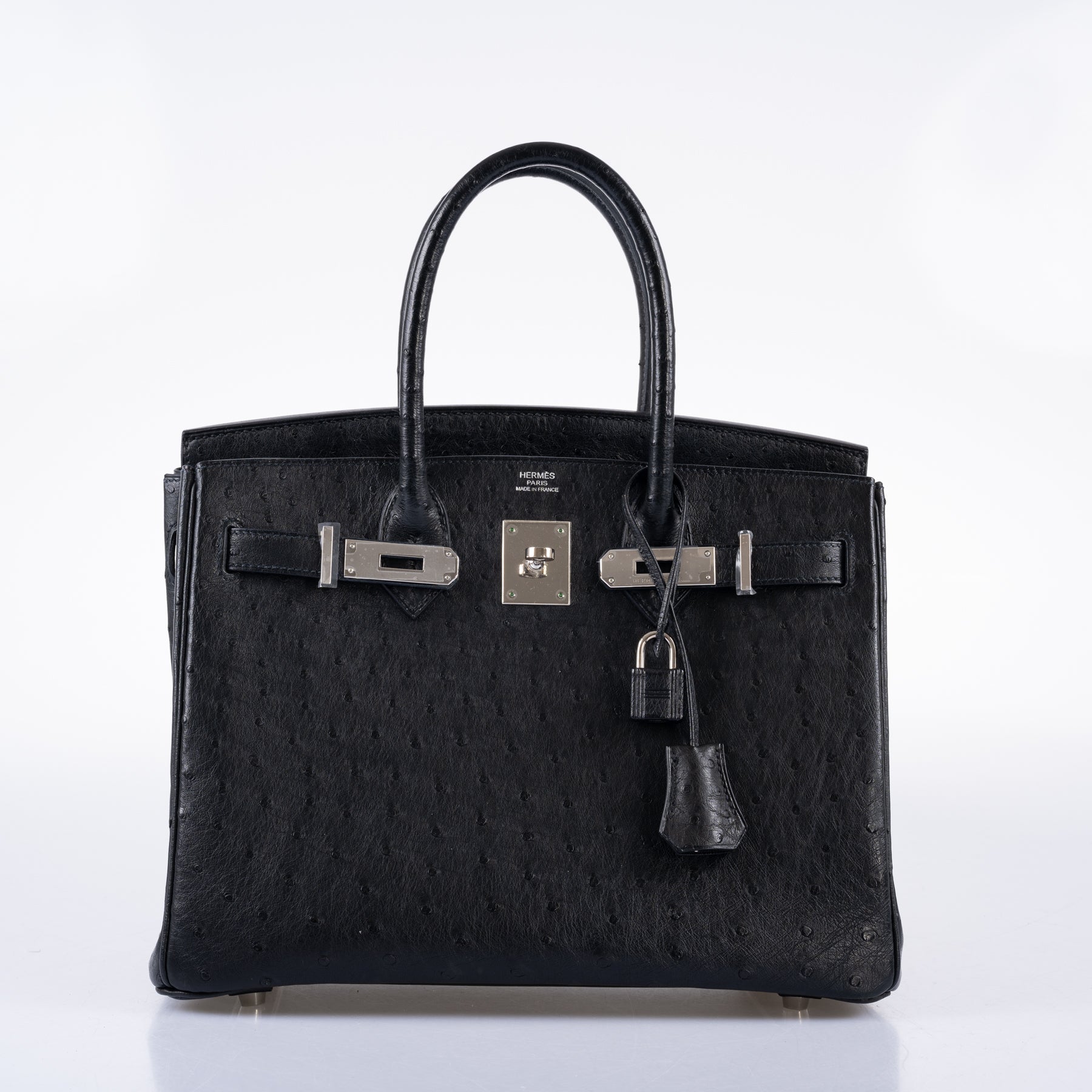 Hermès Birkin 30 Black Ostrich with Palladium Hardware