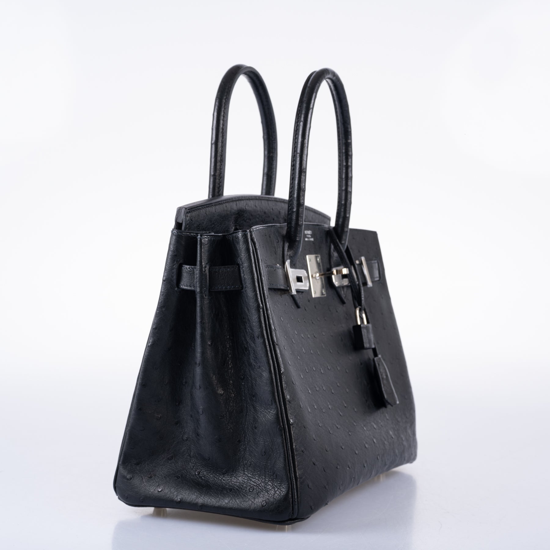 Hermès Birkin 30 Black Ostrich with Palladium Hardware