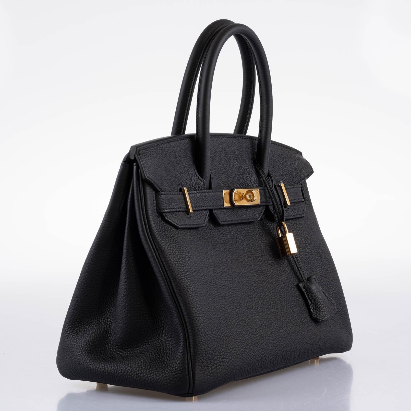 Hermès Birkin 30 Black Togo Gold Hardware - 2021, Z