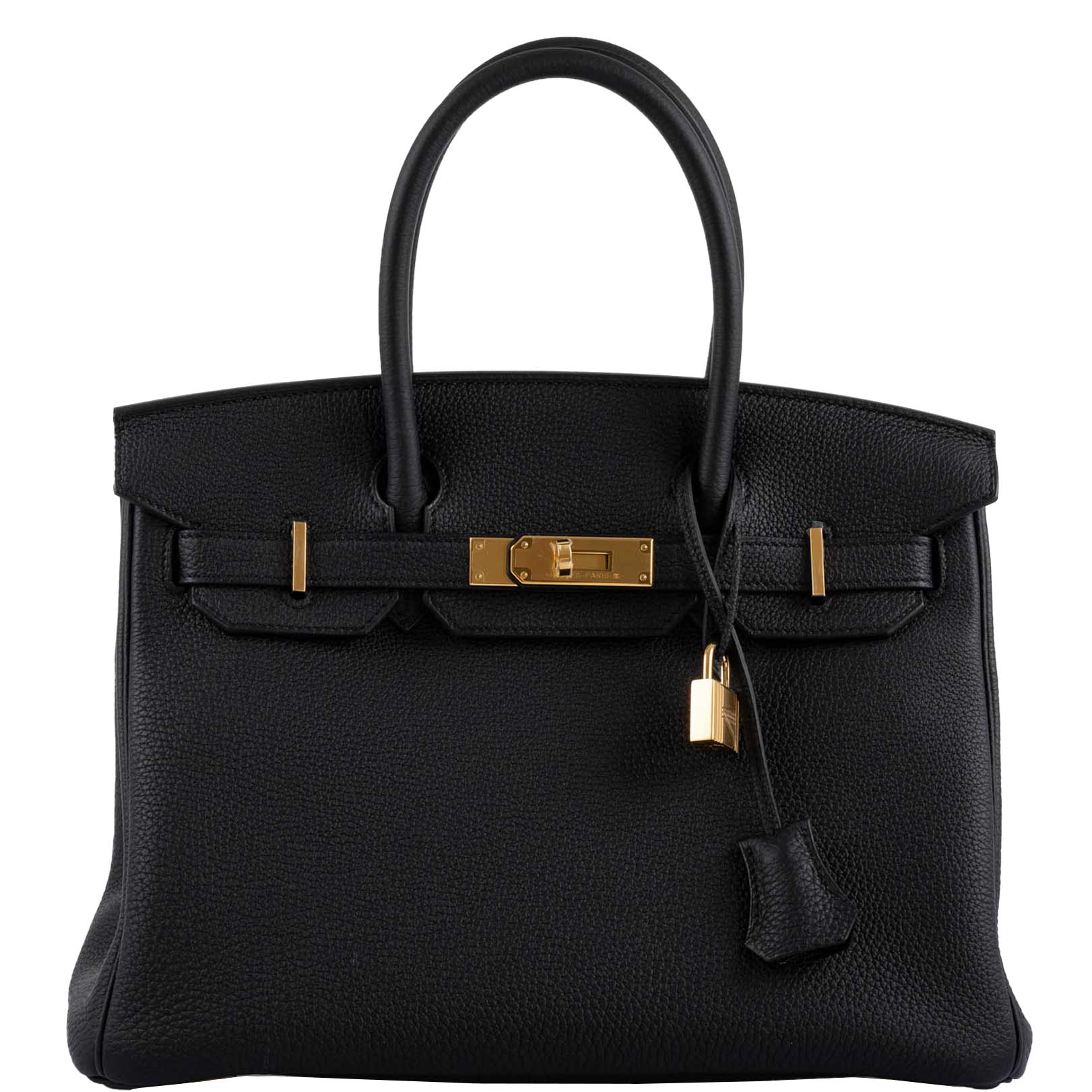 Hermes Birkin 30 Bag Black Gold Hardware Togo Leather