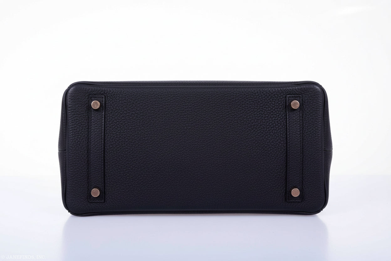 Hermès Birkin 30 Black Togo Rose Gold Hardware