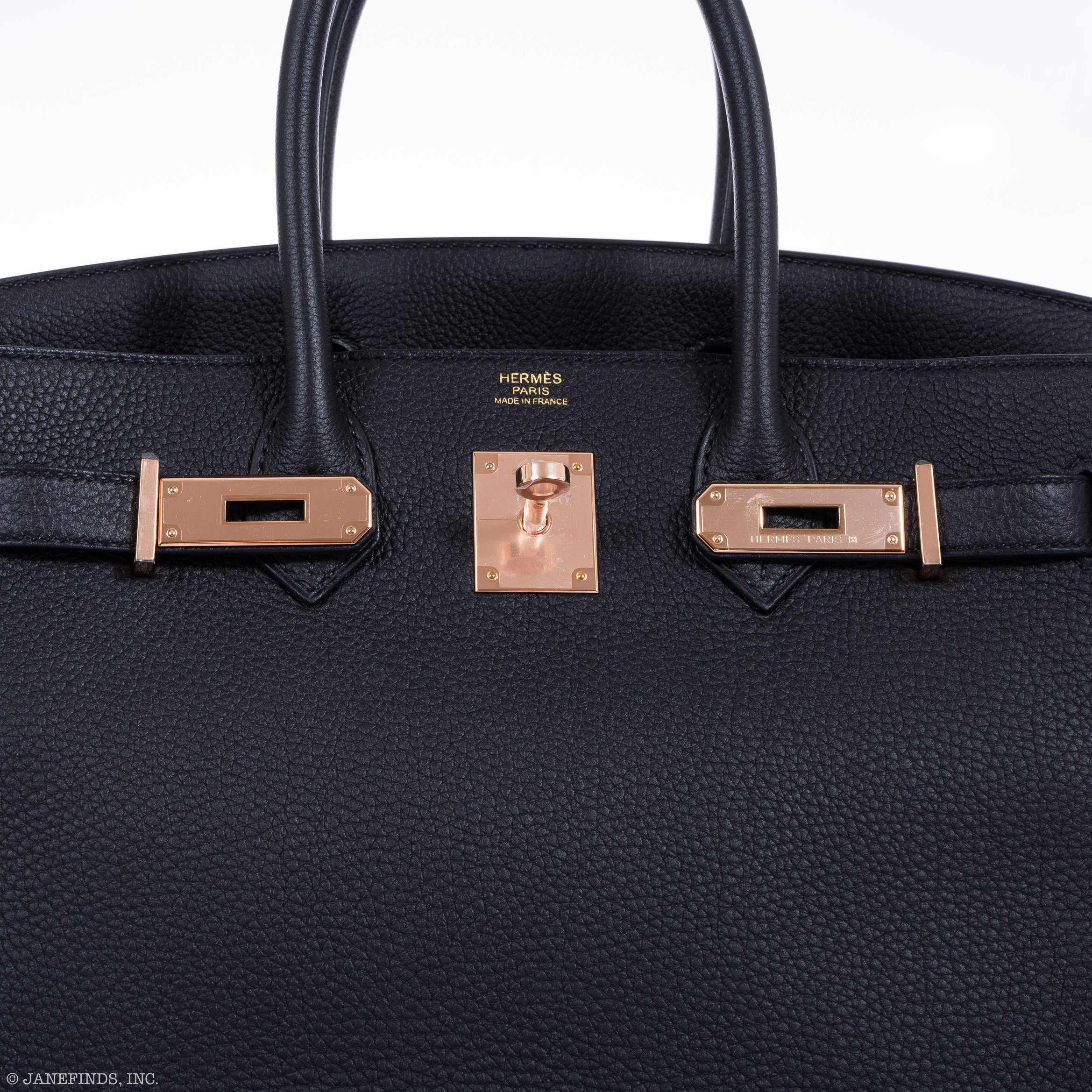 Hermès Birkin 30 Black Togo Rose Gold Hardware