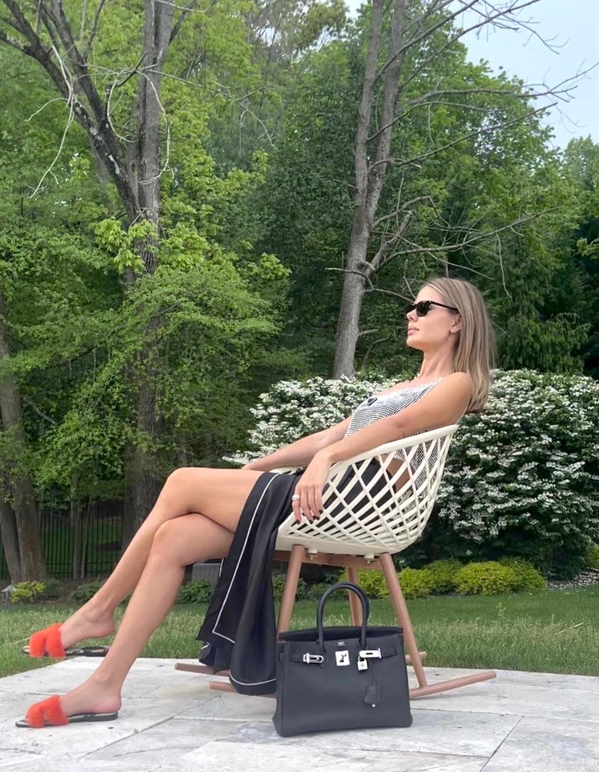 Hermès Birkin 30 Black Togo and Orange H Palladium Hardware