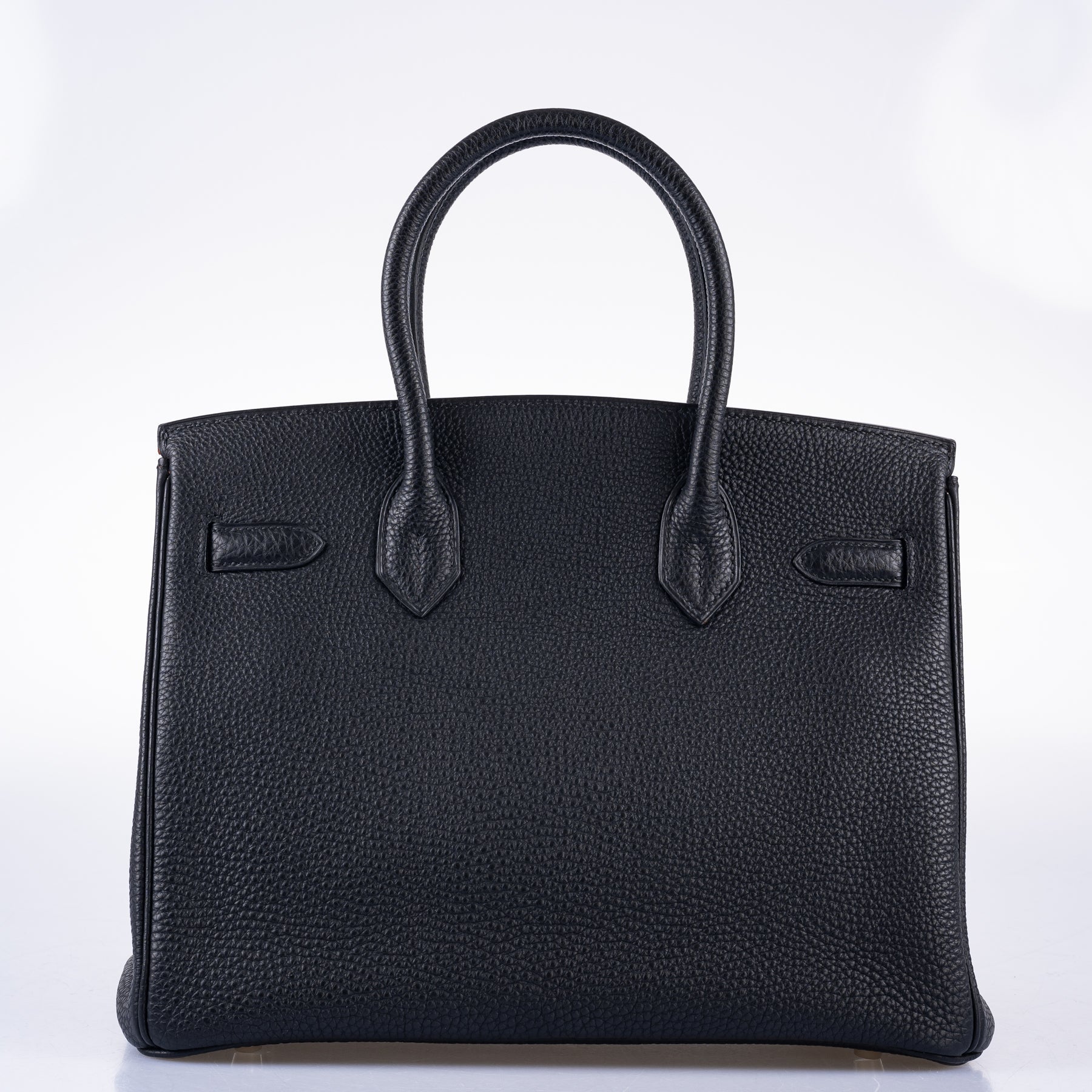 Hermès Birkin 30 Black Togo and Orange H Palladium Hardware