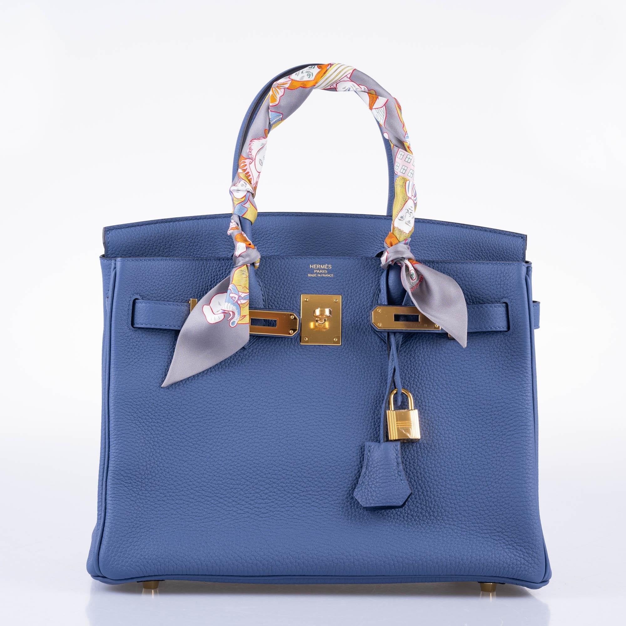 Hermès Birkin 30 Blue Brighton Clemence with Gold Hardware - 2018, C