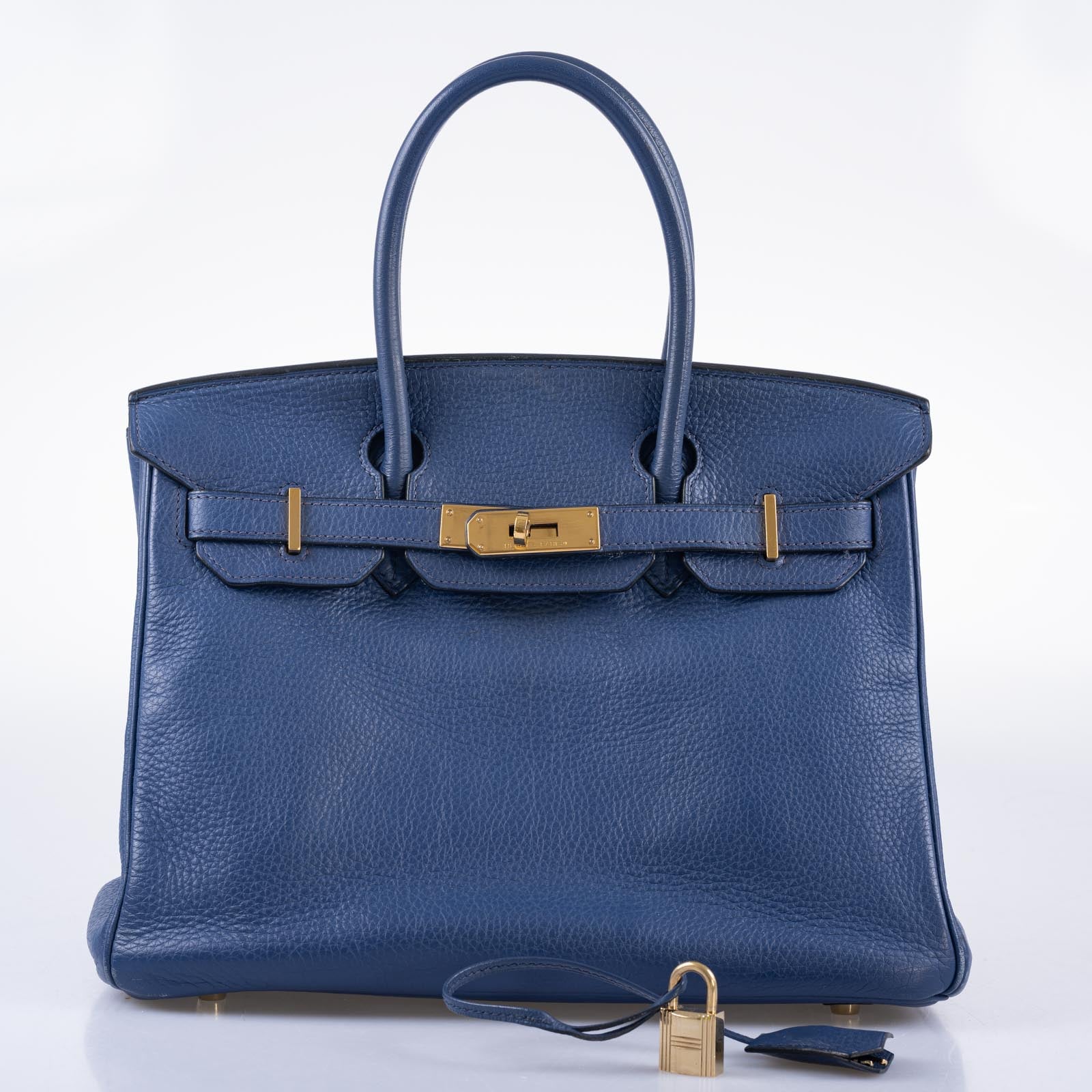 Hermès Birkin 30 Blue Brighton Clemence with Gold Hardware