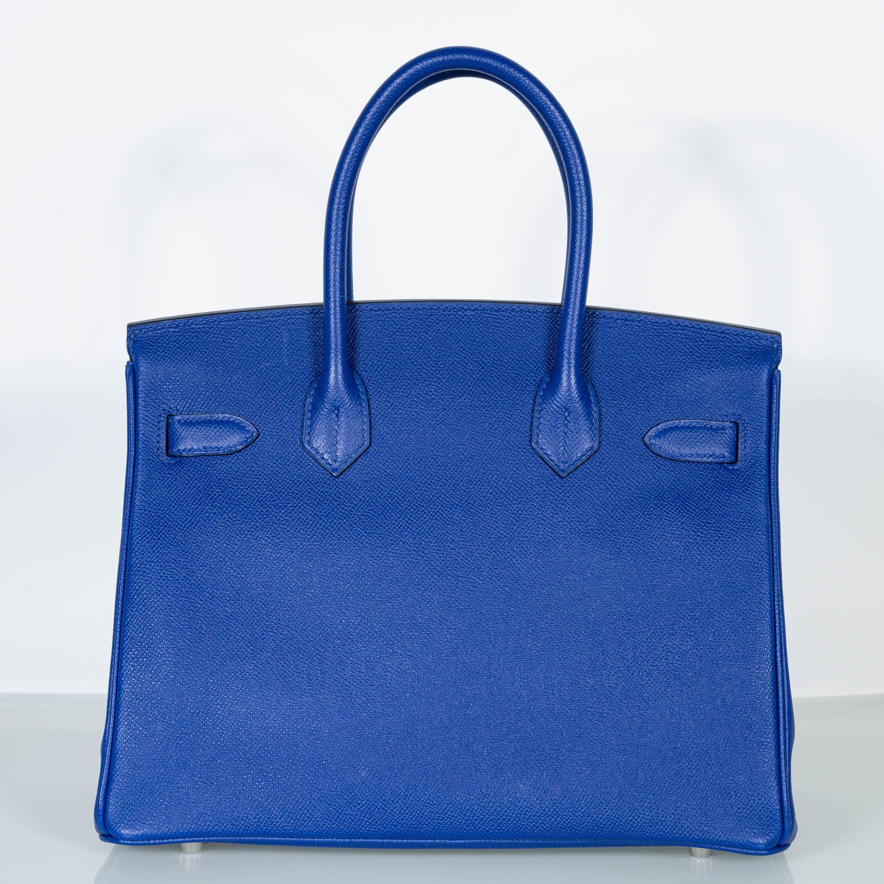 Hermès Birkin 30 Blue Electric Epsom with Palladium Hardware