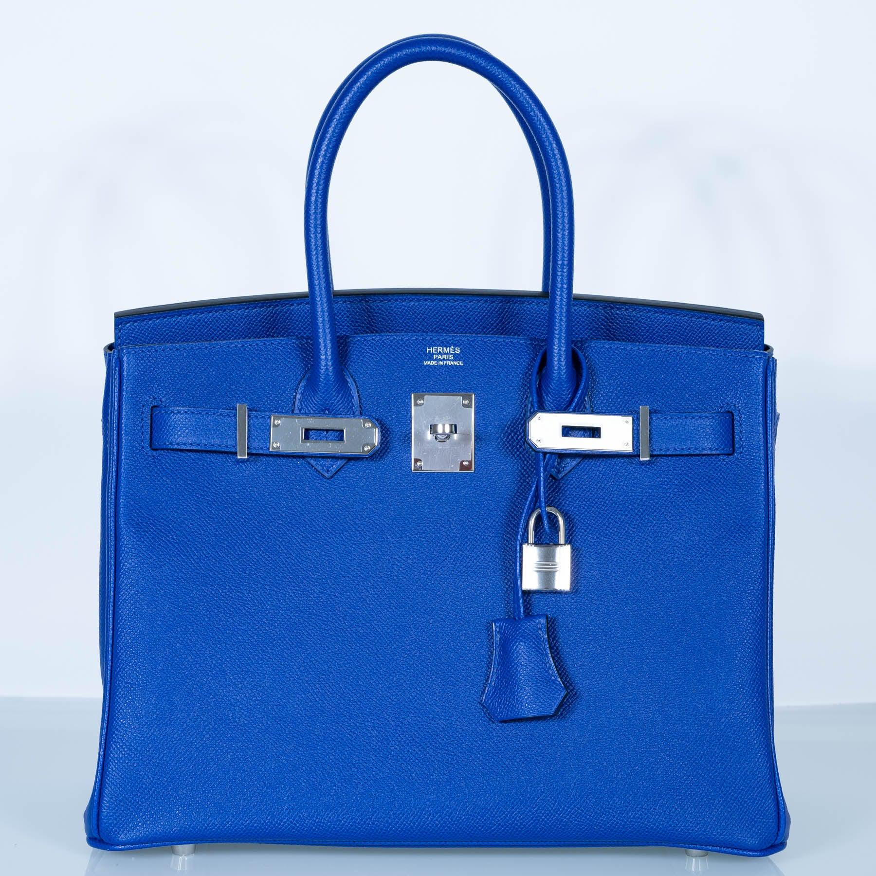 Hermès Birkin 30 Blue Electric Epsom with Palladium Hardware