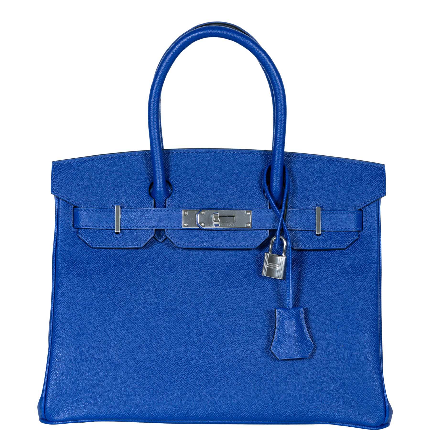 Hermes Birkin 30cm 35cm Bag In Light Blue Epsom Leather