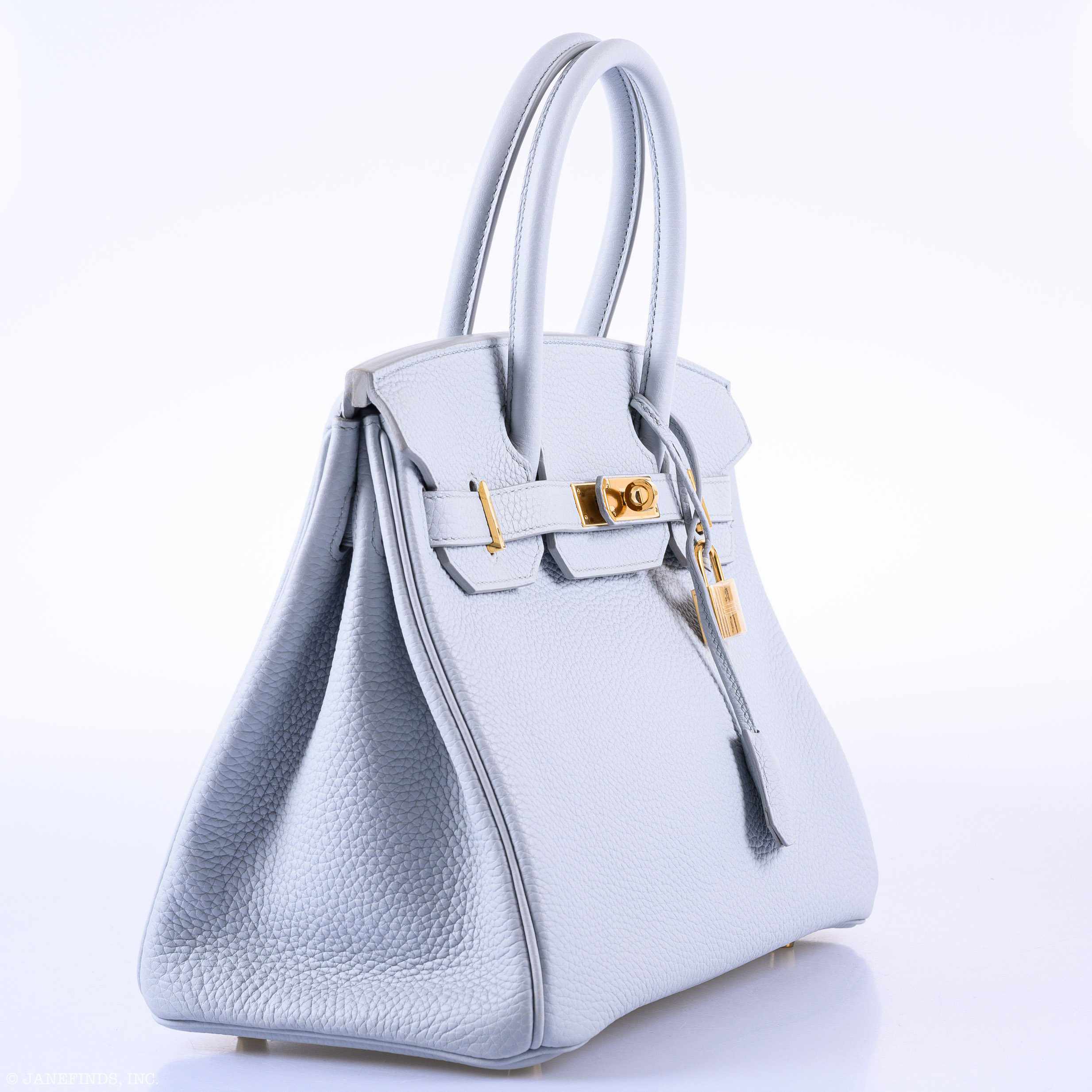 Hermès Birkin 30 Blue Pale Togo Gold Hardware - T