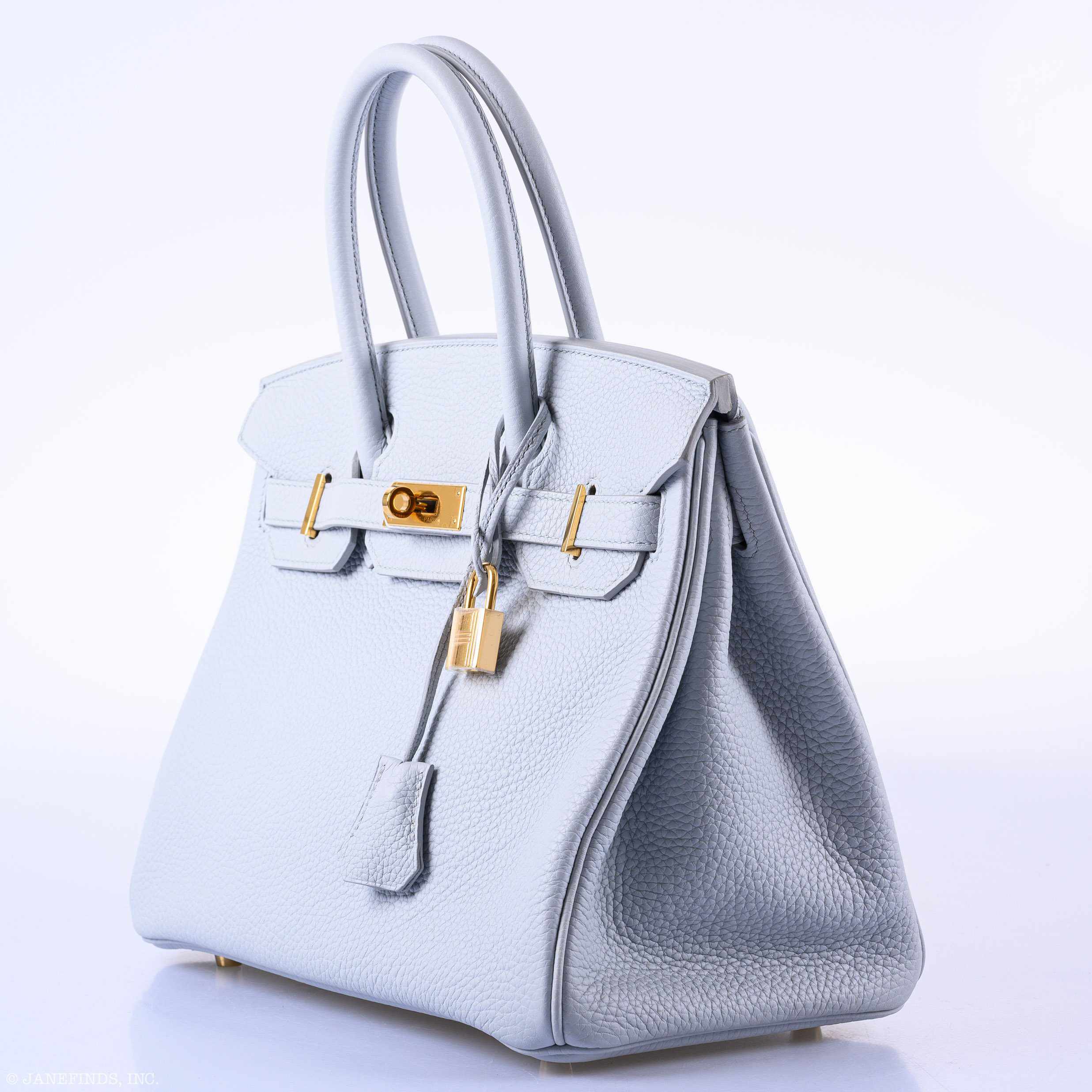 Hermès Birkin 30 Blue Pale Togo Gold Hardware - T