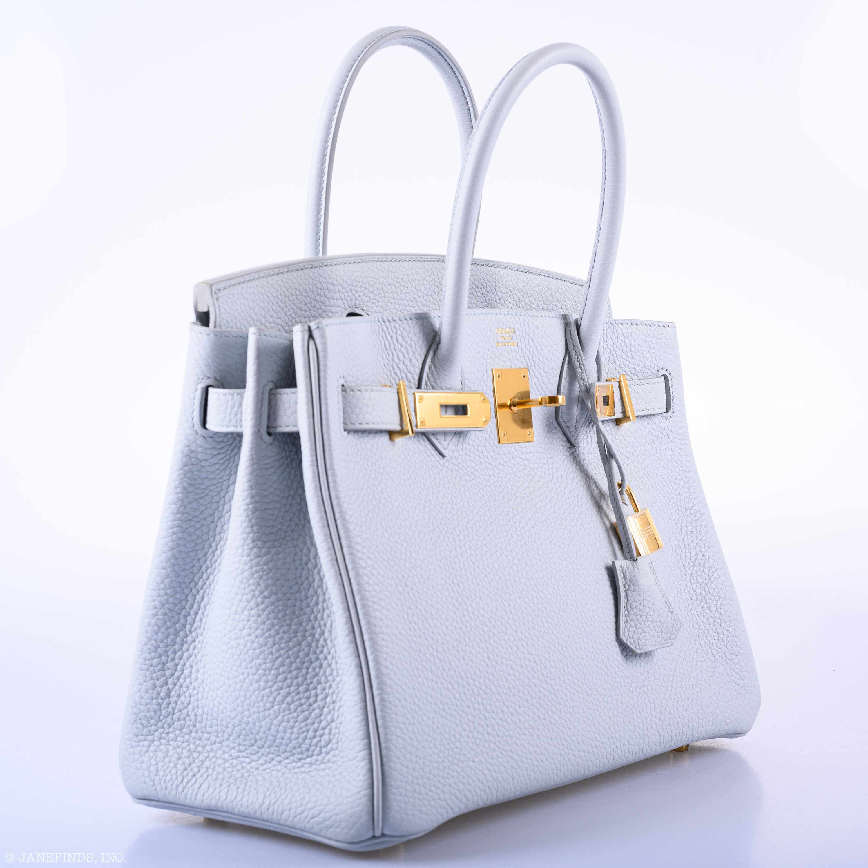 Hermès Birkin 30 Blue Pale Togo Gold Hardware - T