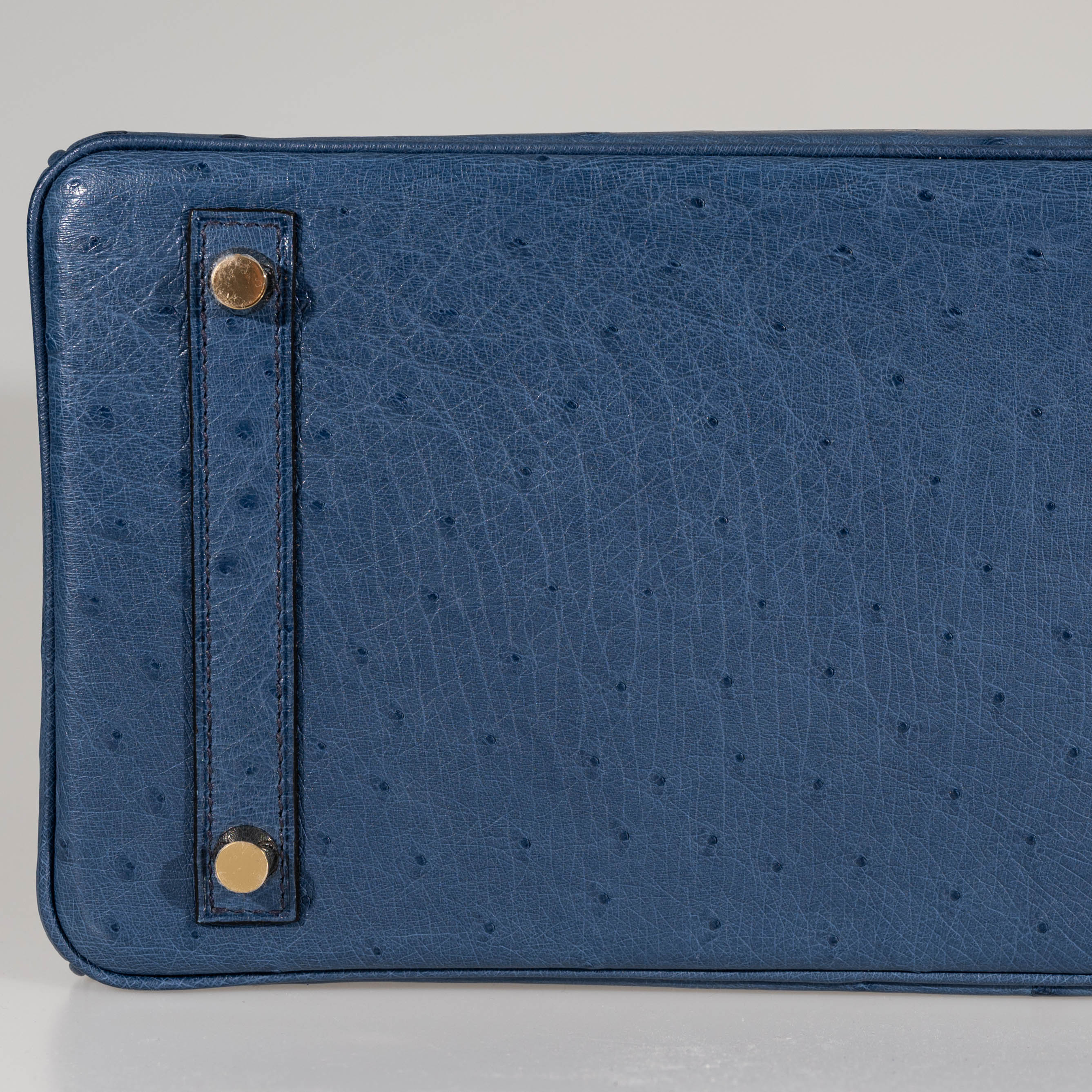 Hermès Birkin 30 Blue Roi Ostrich Gold Hardware - 2021, Z