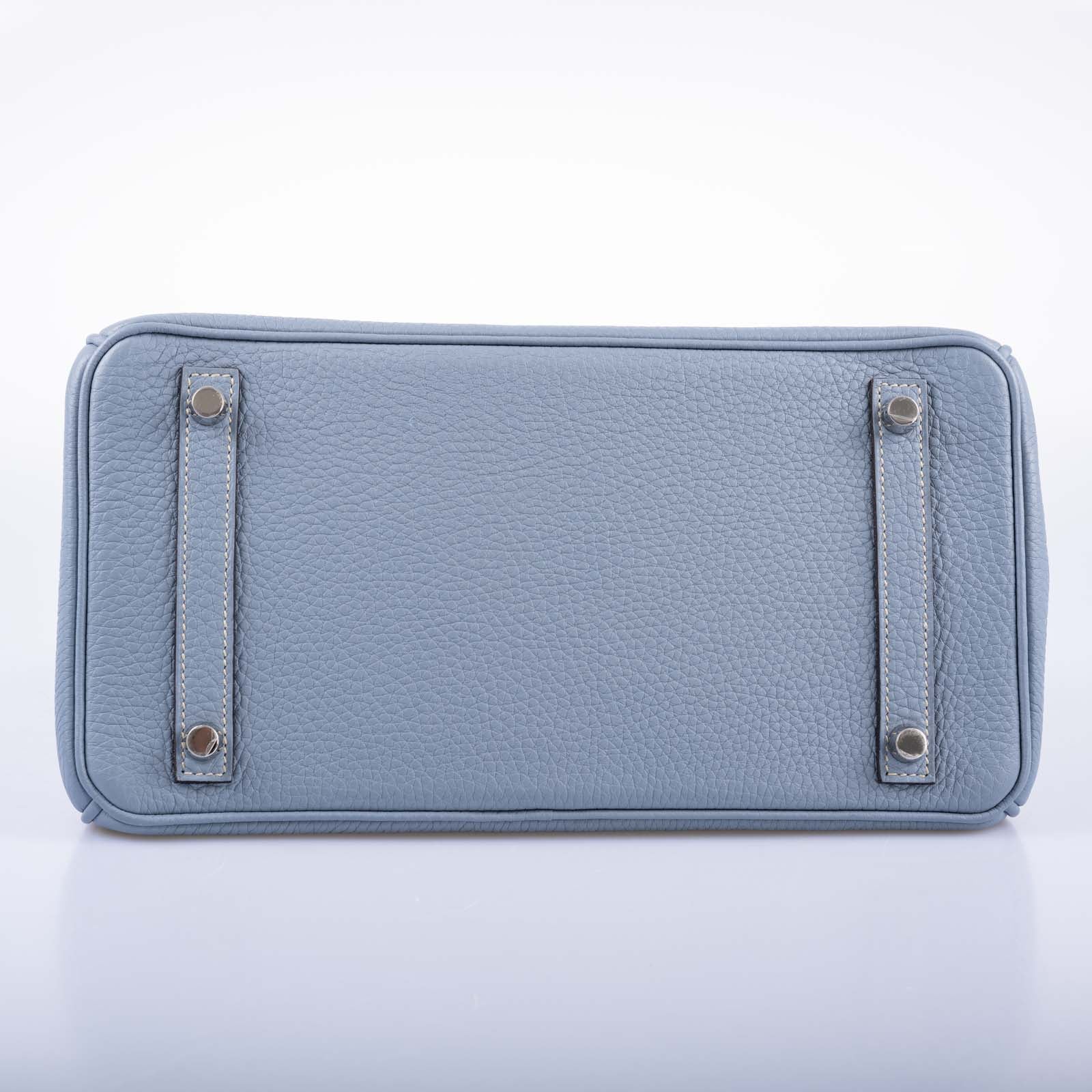 Hermès Birkin 30 Blue Saint Cyr Clemence Palladium Hardware