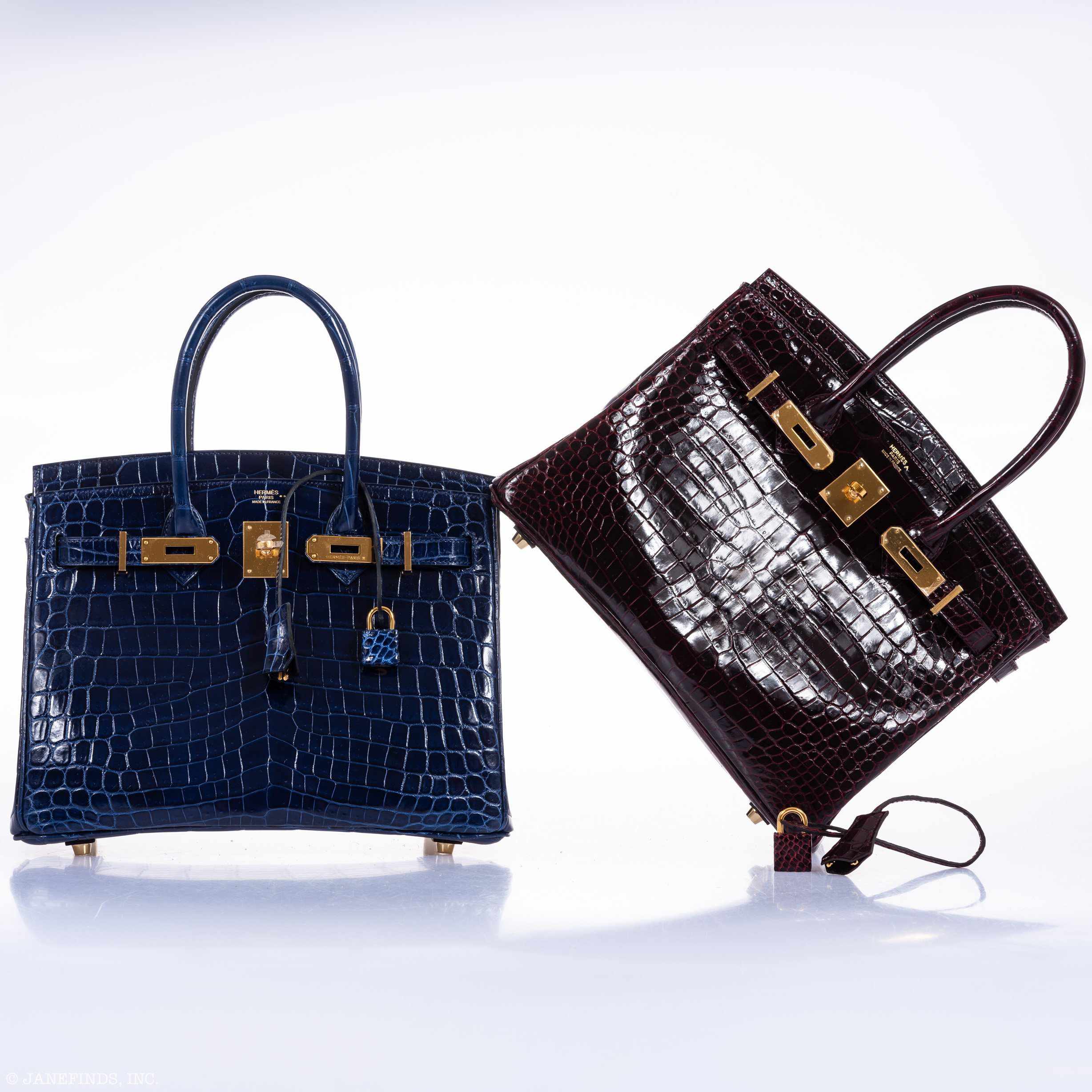 Hermès Birkin 30 Blue Saphir Semi-Matte Niloticus Crocodile Gold Hardware