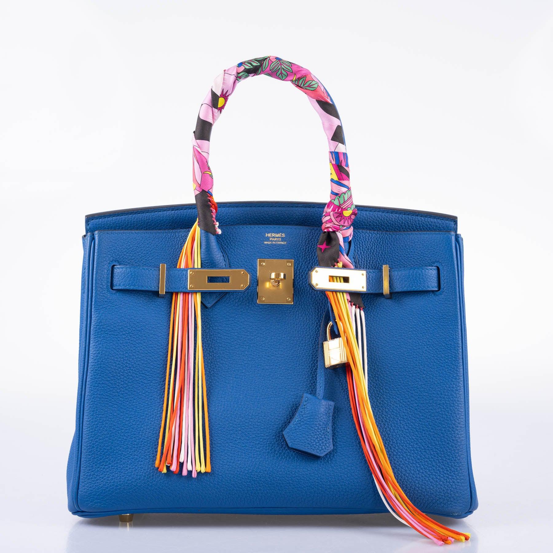 Hermès Birkin 30 Blue Zellige Togo with Gold Hardware