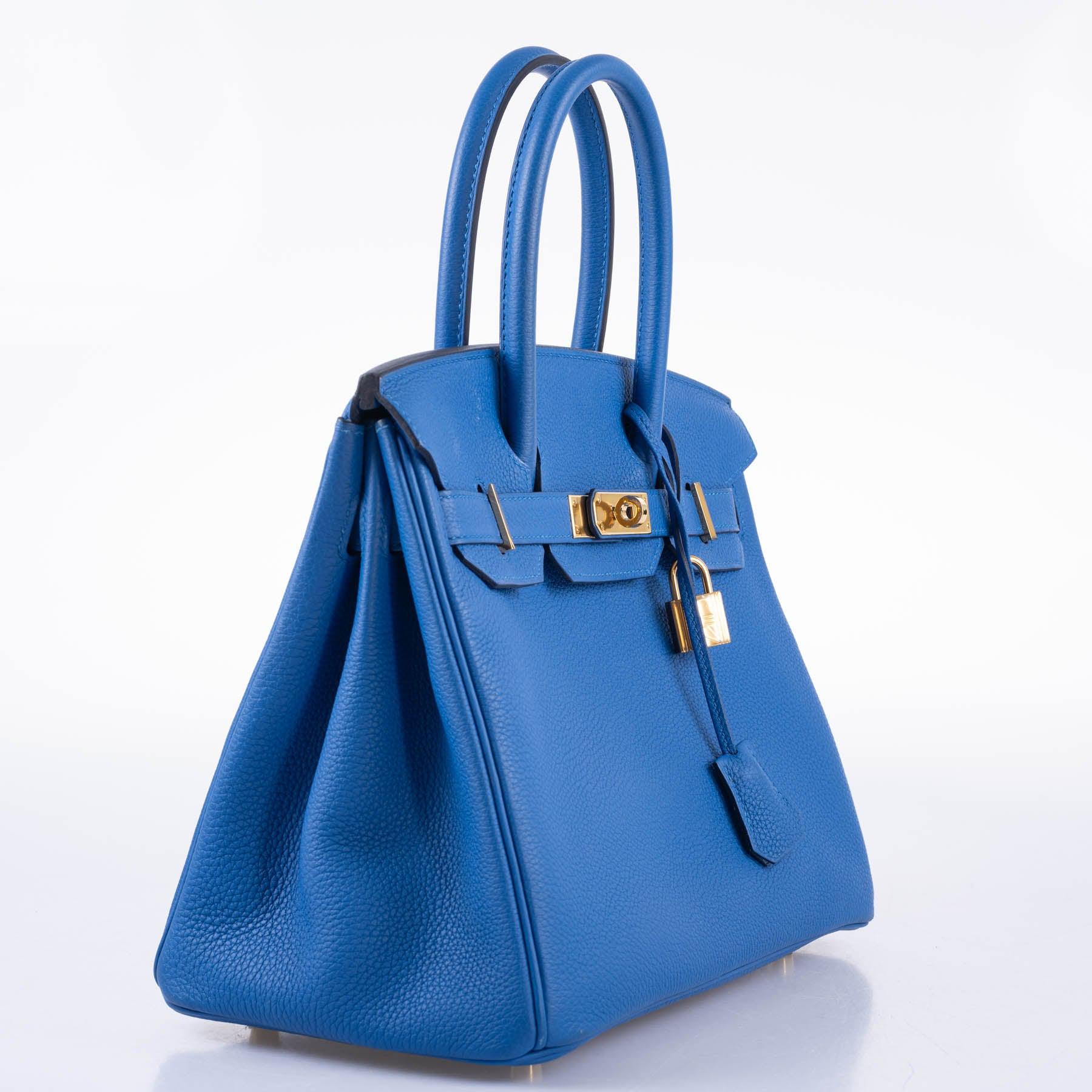 Hermès Birkin 30 Blue Zellige Togo with Gold Hardware