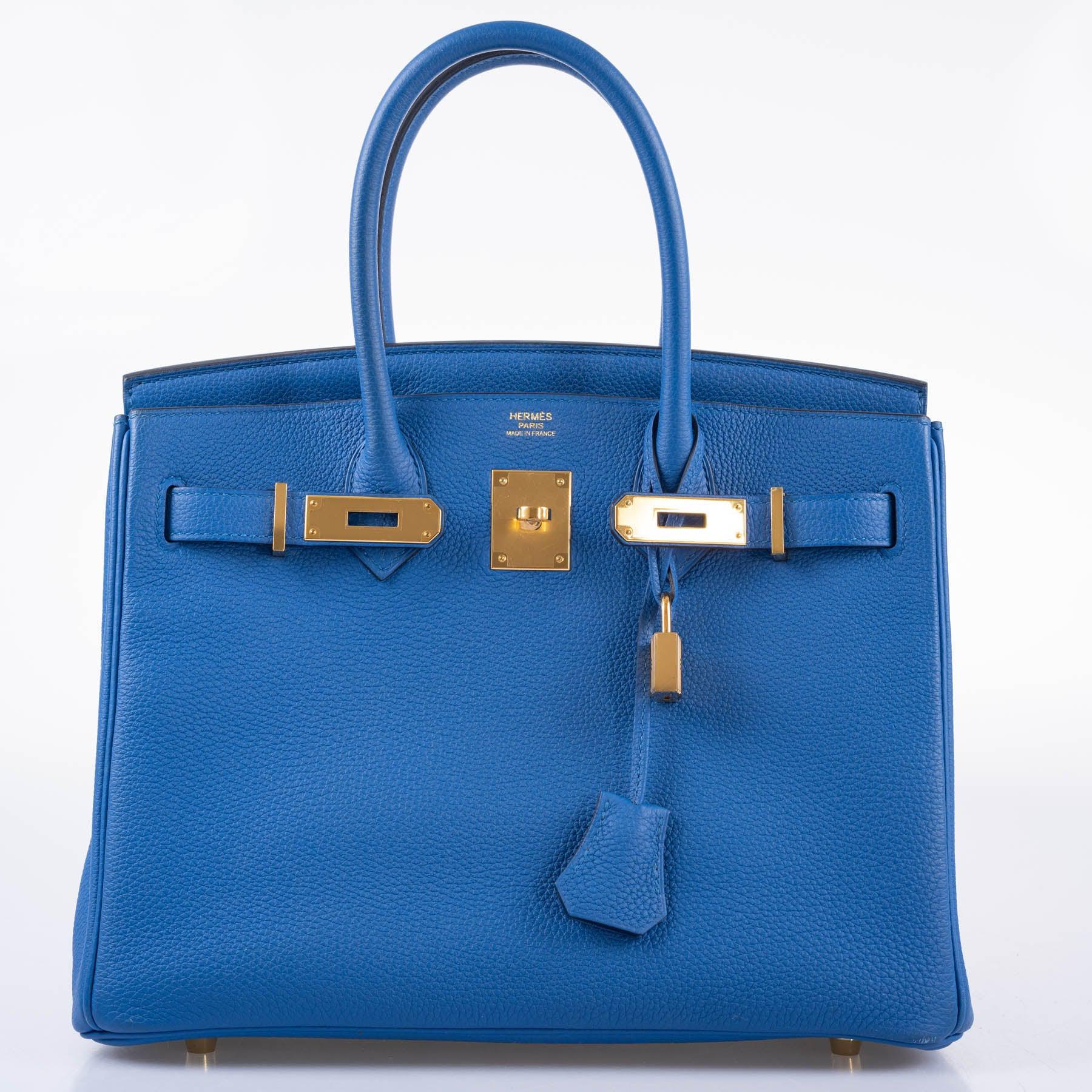 Hermès Birkin 30 Blue Zellige Togo with Gold Hardware