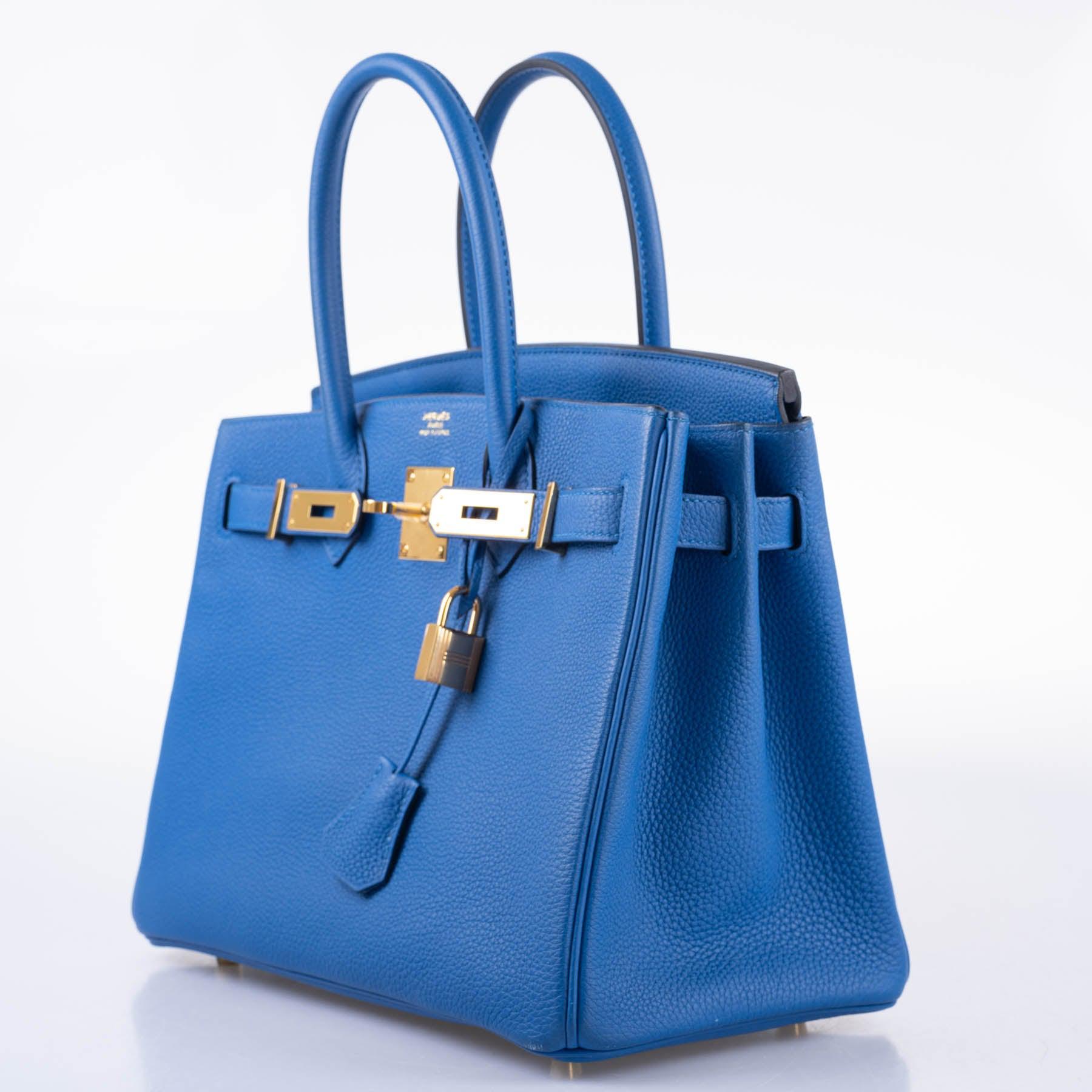 Hermès Birkin 30 Blue Zellige Togo with Gold Hardware
