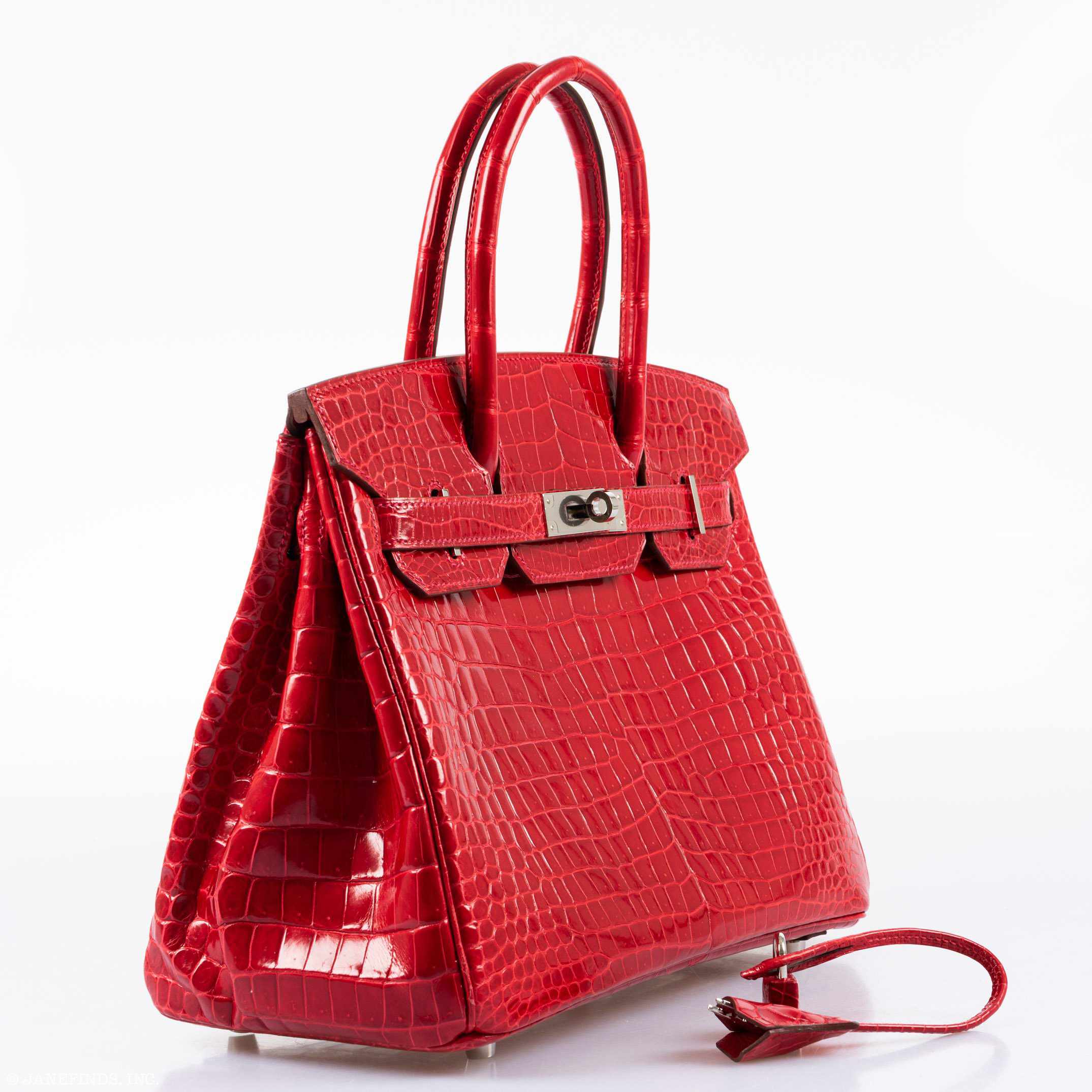 Hermès Birkin 30 Braise Porosus Crocodile Palladium Hardware