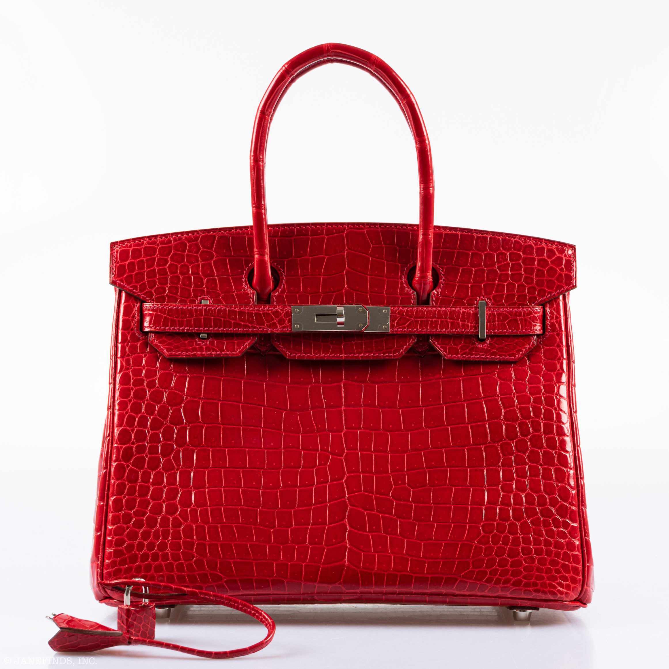 Hermès Birkin 30 Braise Porosus Crocodile Palladium Hardware