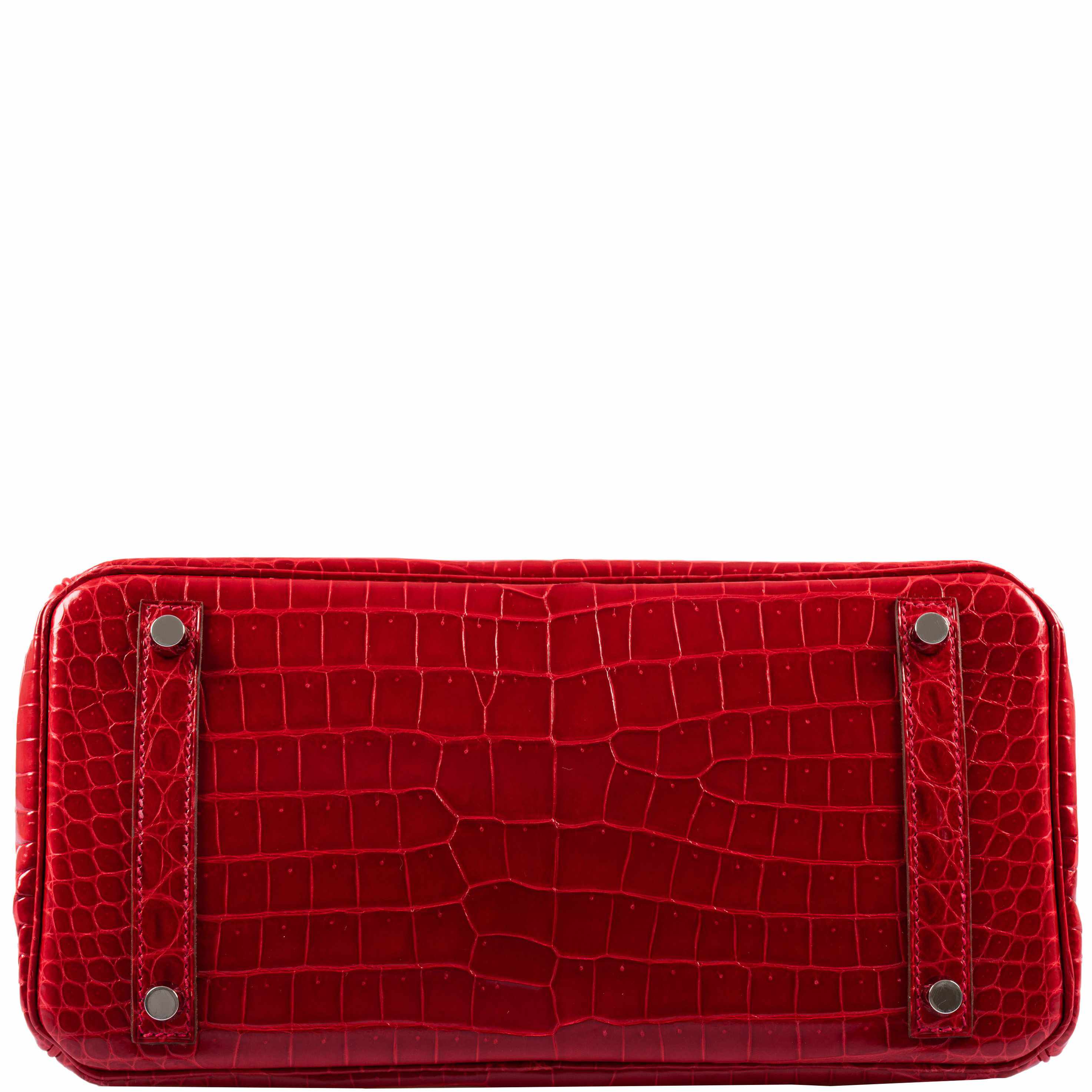 Hermès Birkin 30 Braise Porosus Crocodile Palladium Hardware