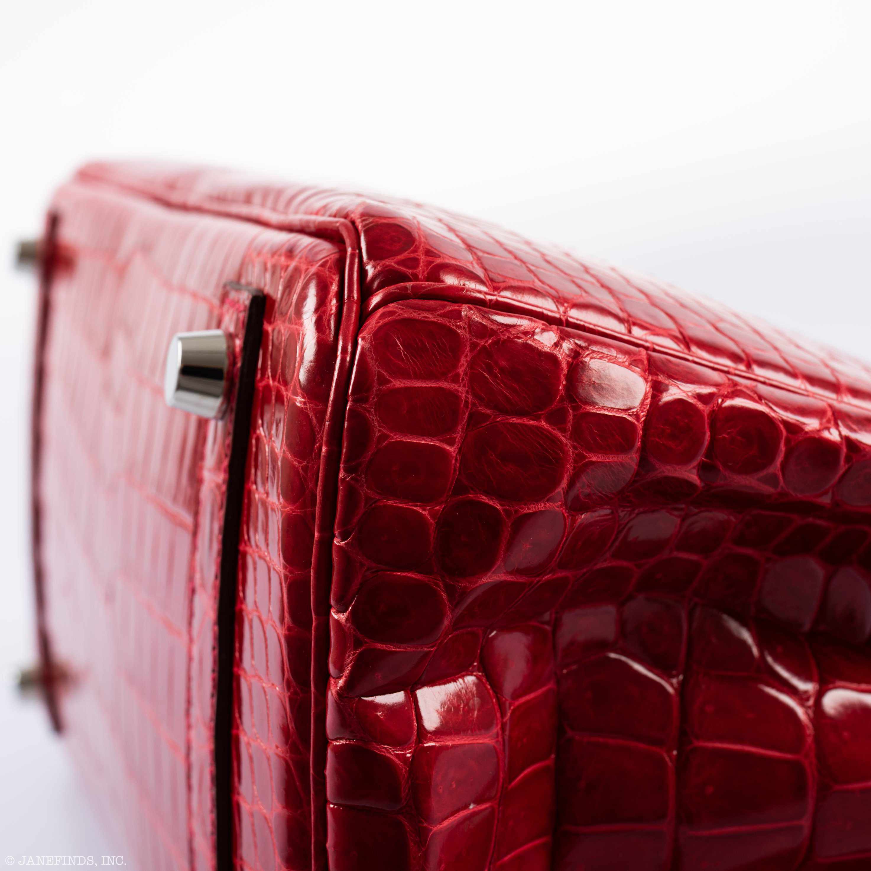 Hermès Birkin 30 Braise Porosus Crocodile Palladium Hardware