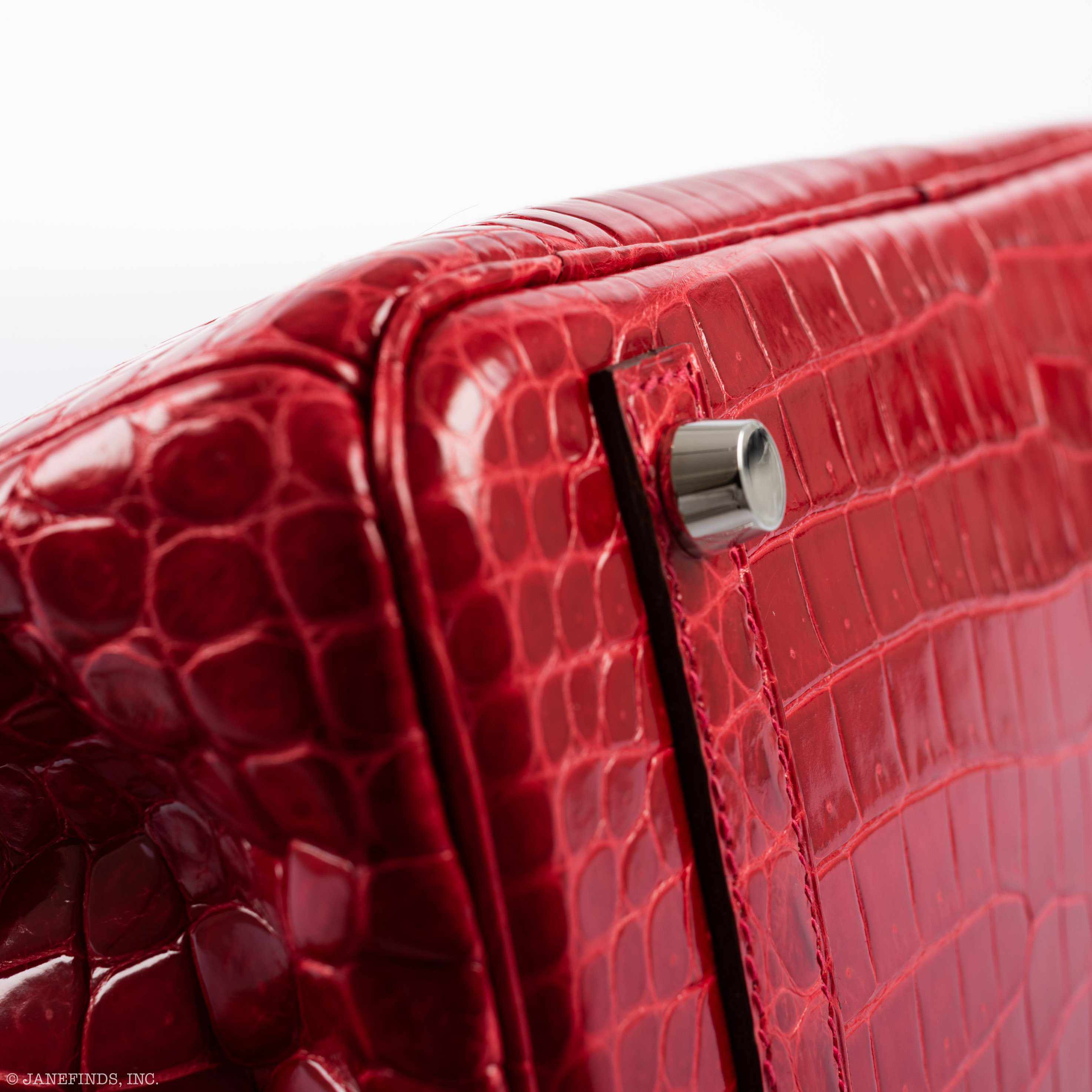 Hermès Birkin 30 Braise Porosus Crocodile Palladium Hardware