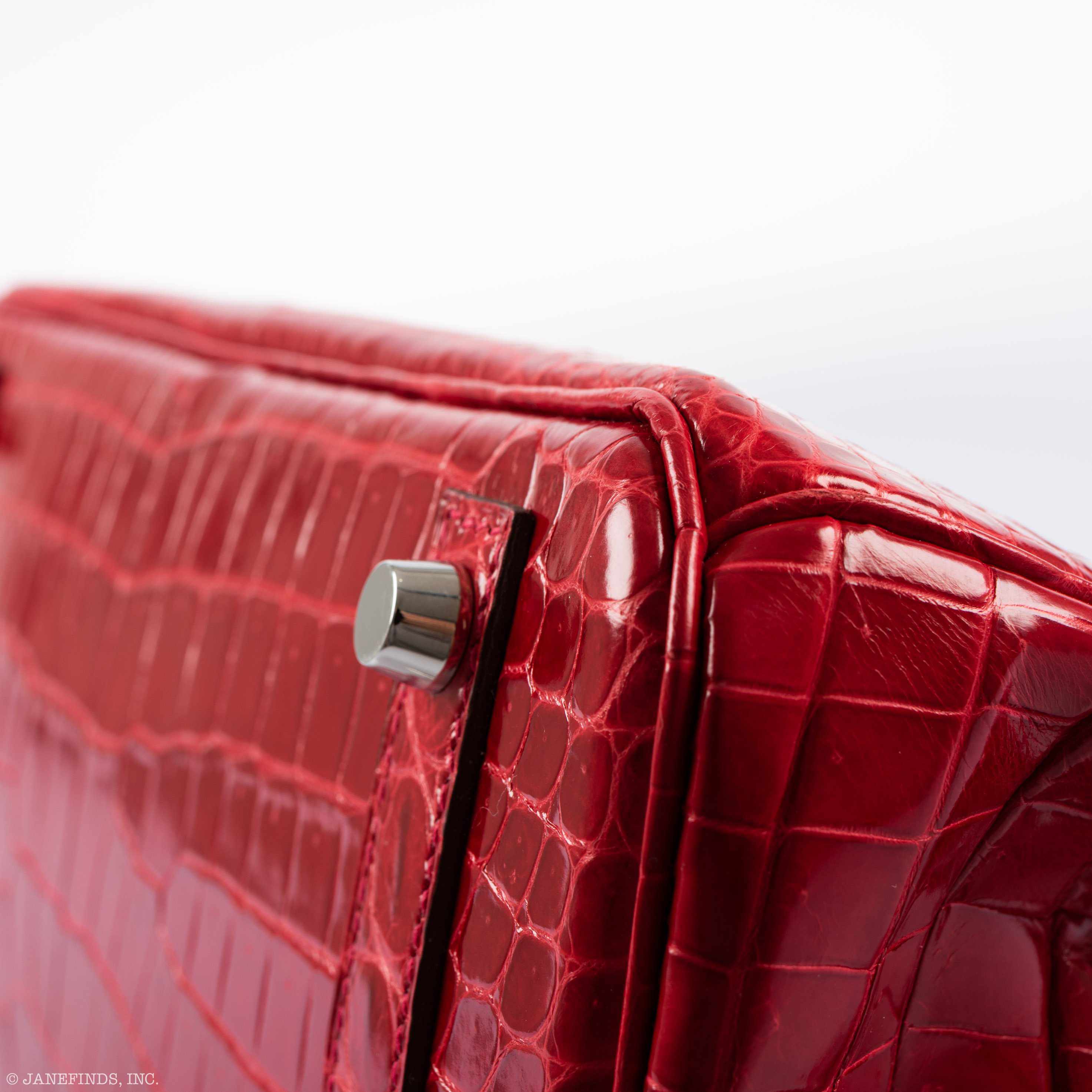 Hermès Birkin 30 Braise Porosus Crocodile Palladium Hardware