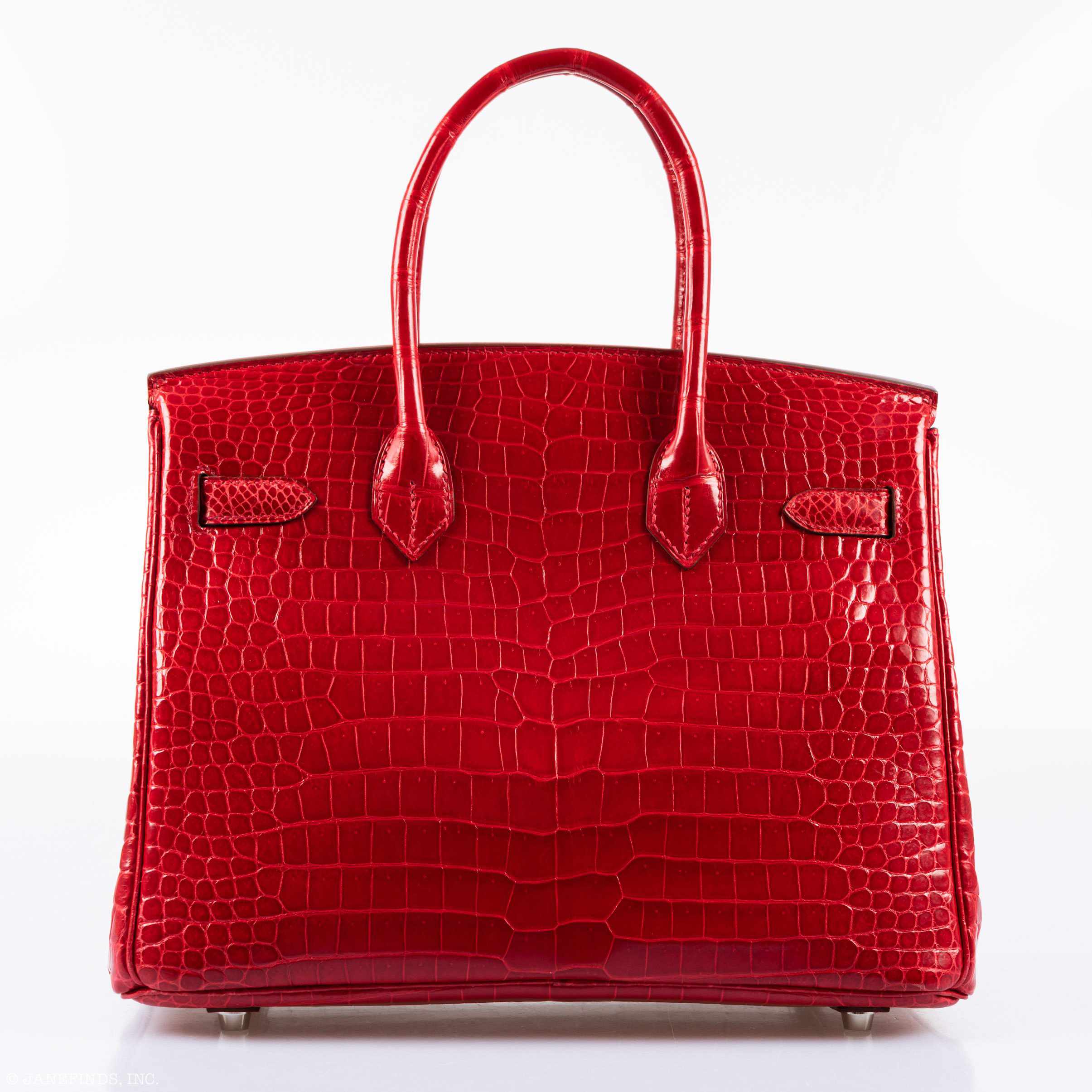 Hermès Birkin 30 Braise Porosus Crocodile Palladium Hardware